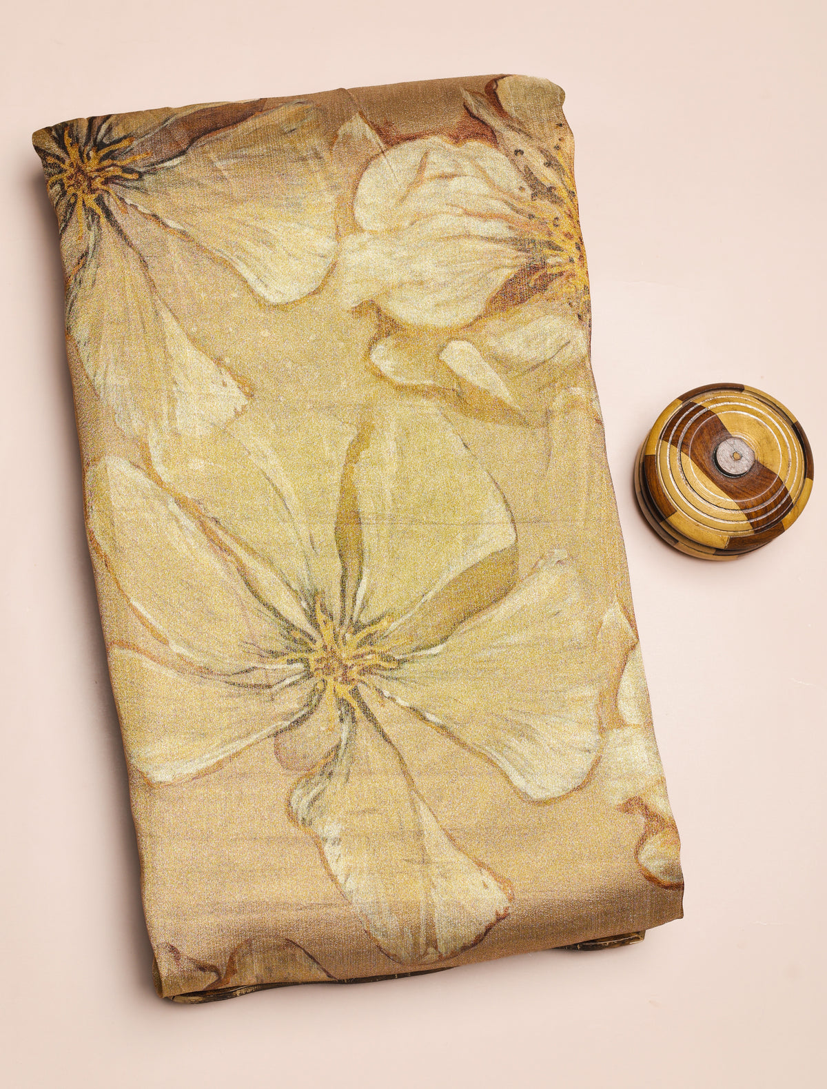 BEMBERG TISSUE SILK PRINTED FABRIC - PRE-CUT 4 MTRS PIECE