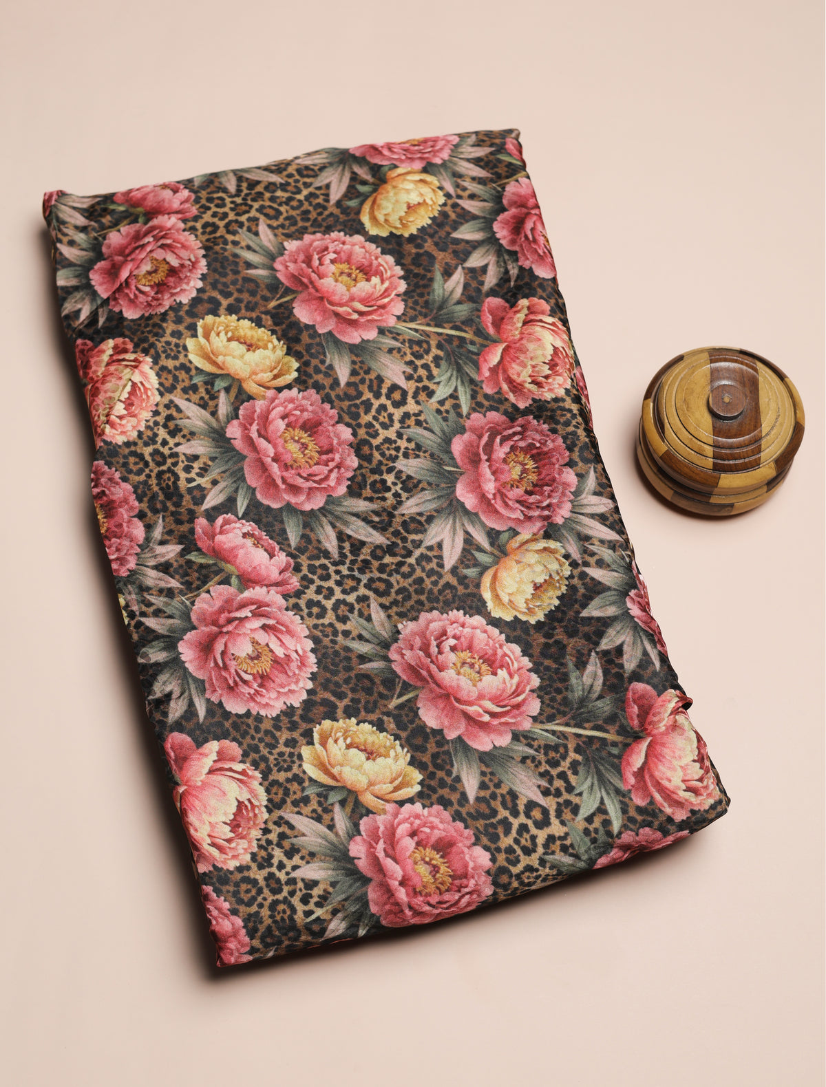 PURE CREPE SILK SELF DESIGN FABRIC - PRE-CUT 4 MTRS PIECE