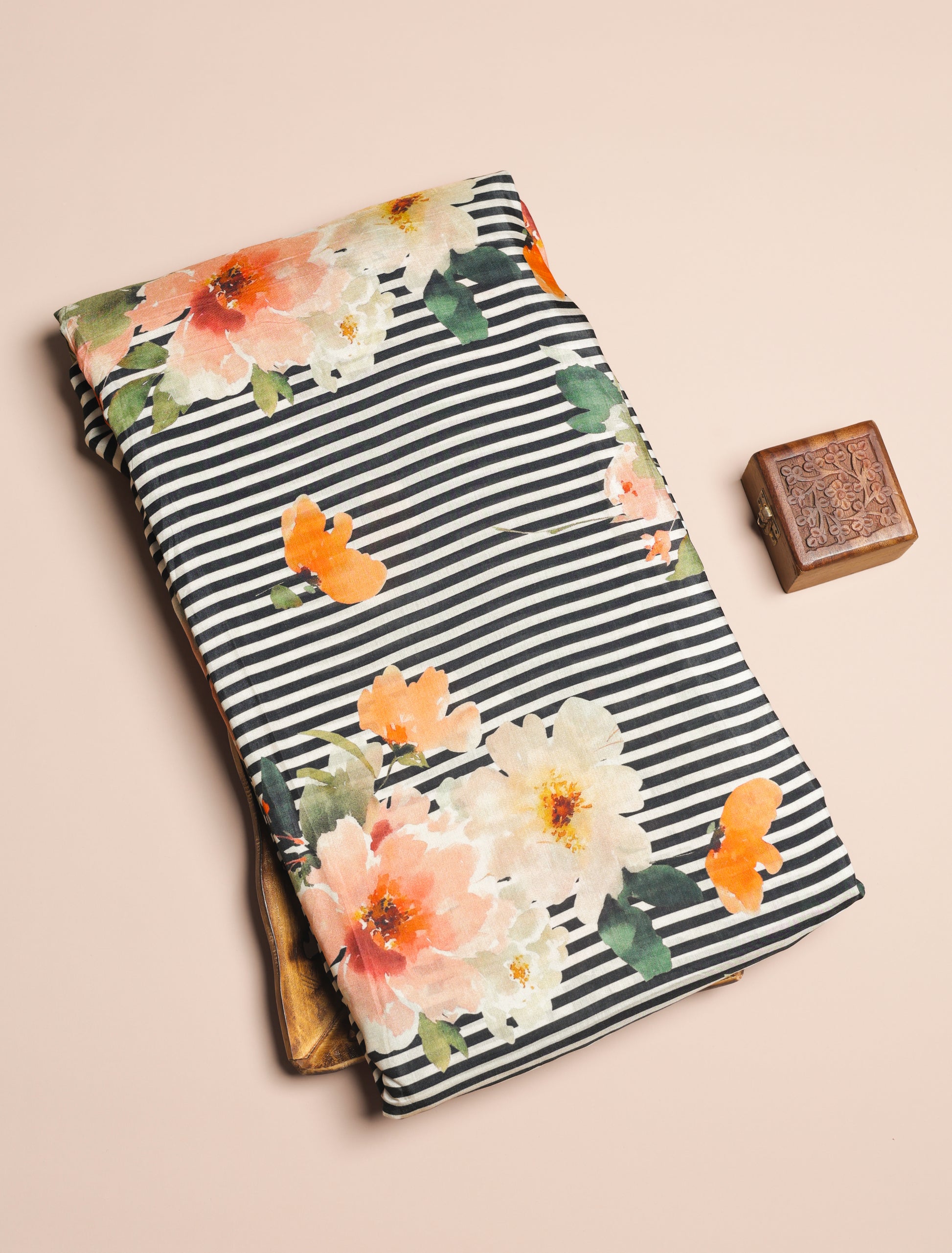 PURE BEMBERG COTTON SILK PRINTED FABRIC