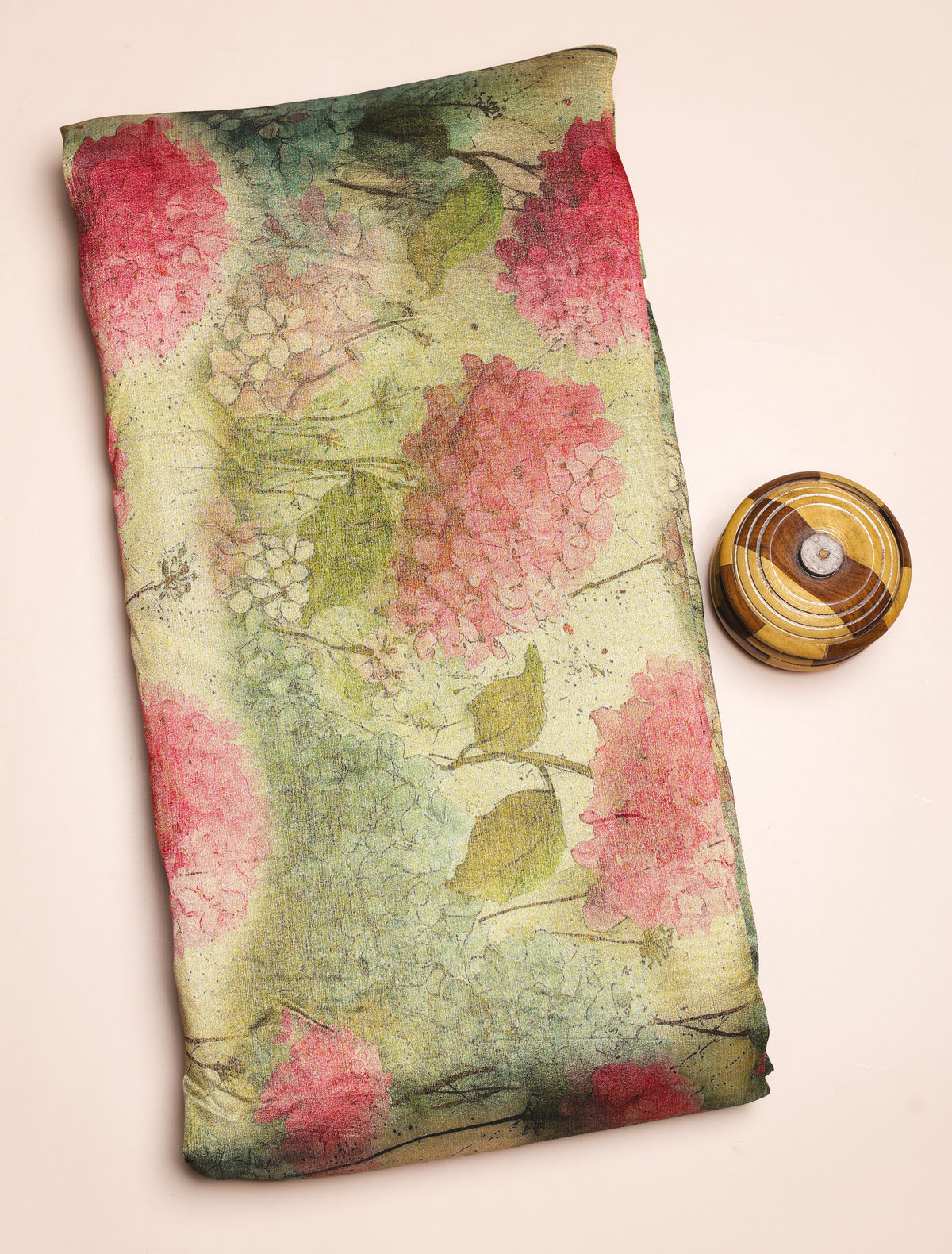 BEMBERG TISSUE SILK PRINTED FABRIC - PRE-CUT 4 MTRS PIECE