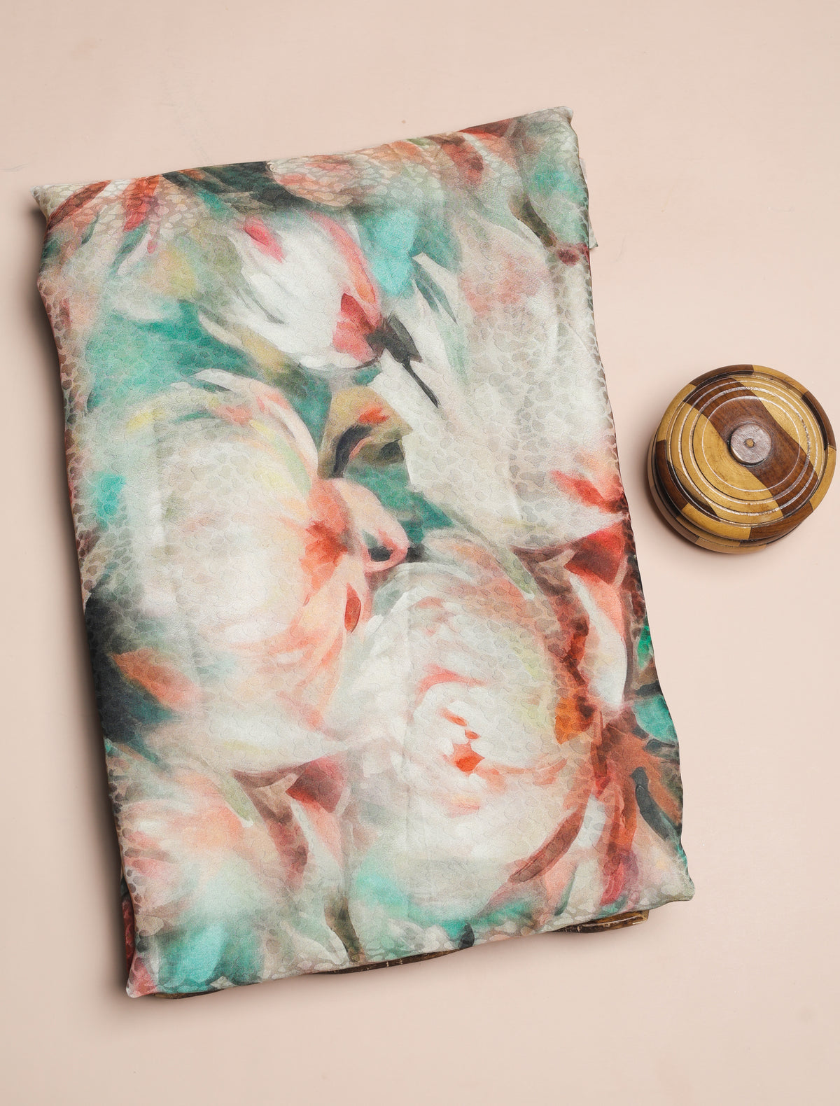BEMBERG CHIFFON PRINTED FABRIC - PRE-CUT 4 MTRS PIECE