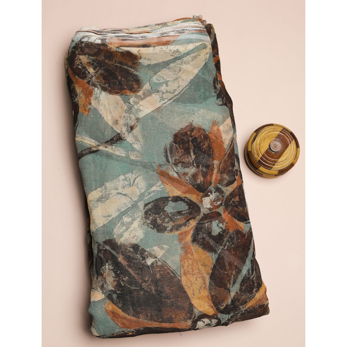 BEMBERG CHIFFON PRINTED FABRIC - PRE-CUT 4 MTRS PIECE