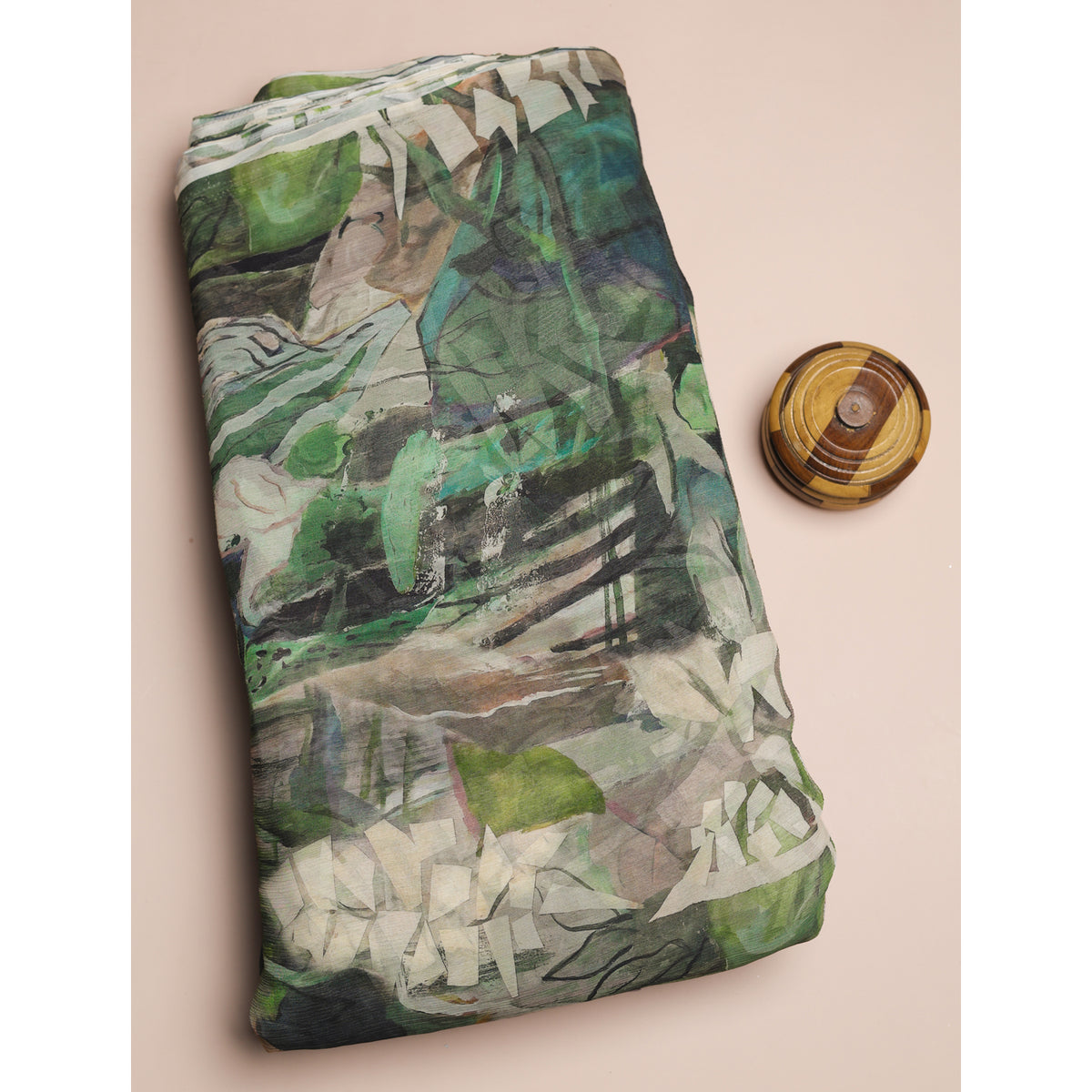 BEMBERG CHIFFON PRINTED FABRIC - PRE-CUT 4 MTRS PIECE