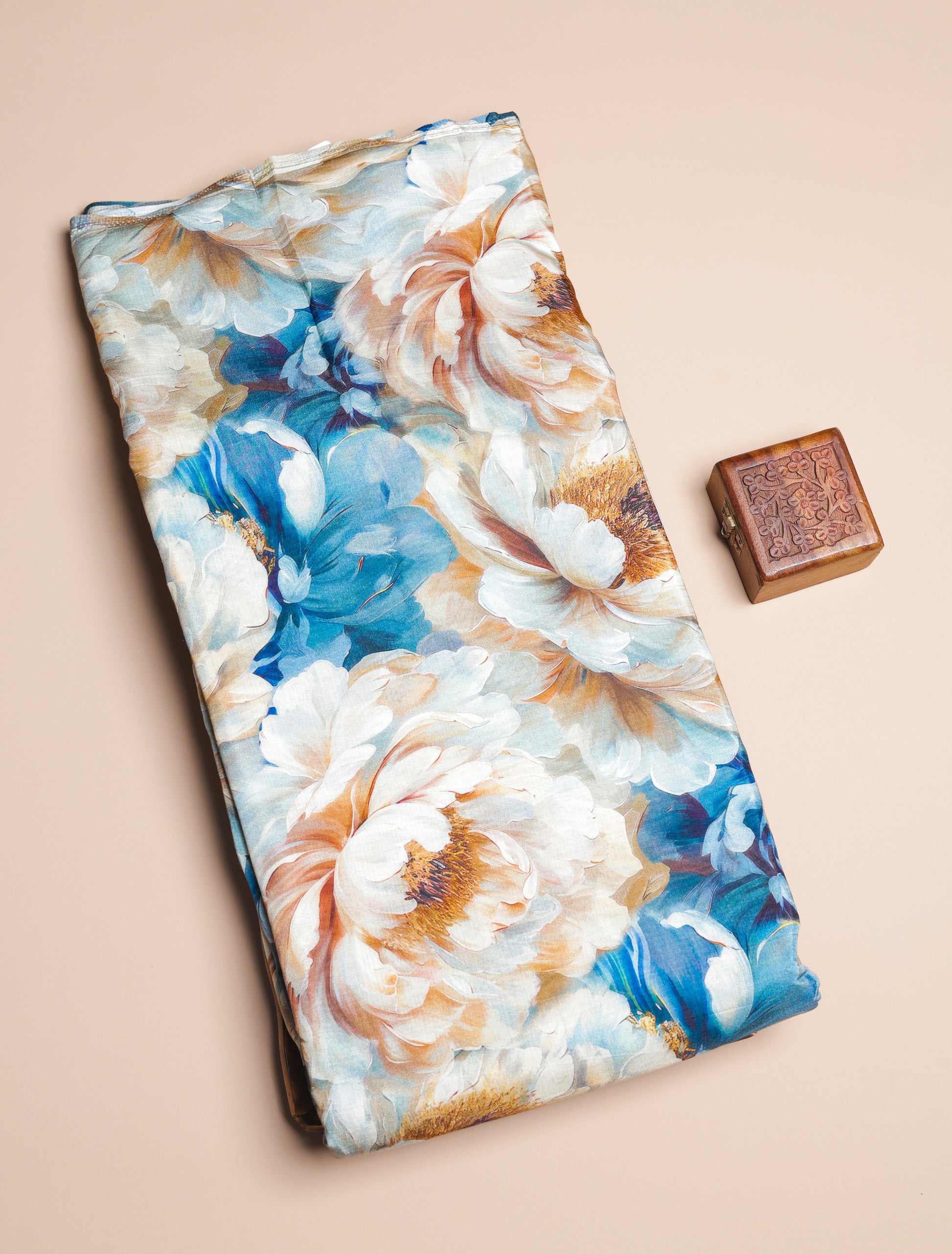 PURE BEMBERG COTTON SILK PRINTED FABRIC