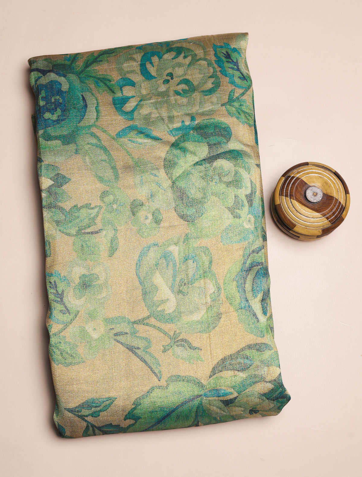 BEMBERG TISSUE SILK PRINTED FABRIC - PRE-CUT 4 MTRS PIECE