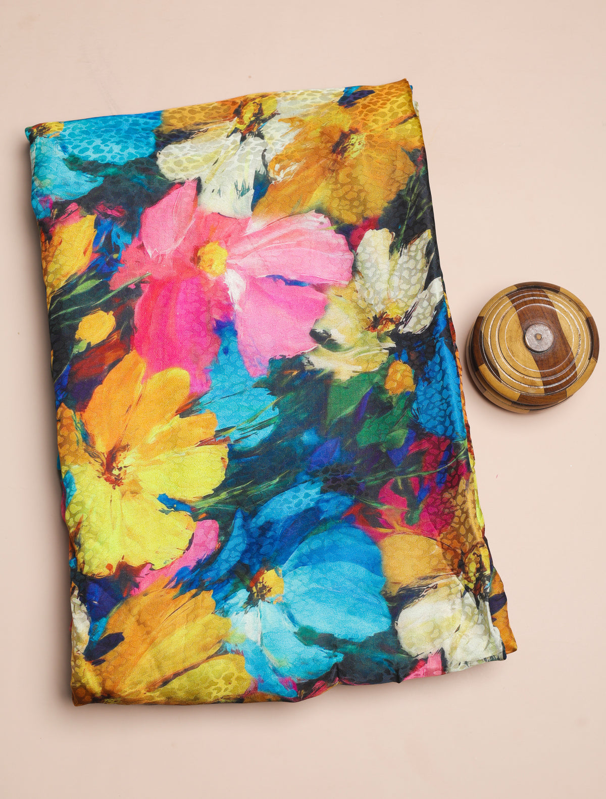 BEMBERG CHIFFON PRINTED FABRIC - PRE-CUT 4 MTRS PIECE