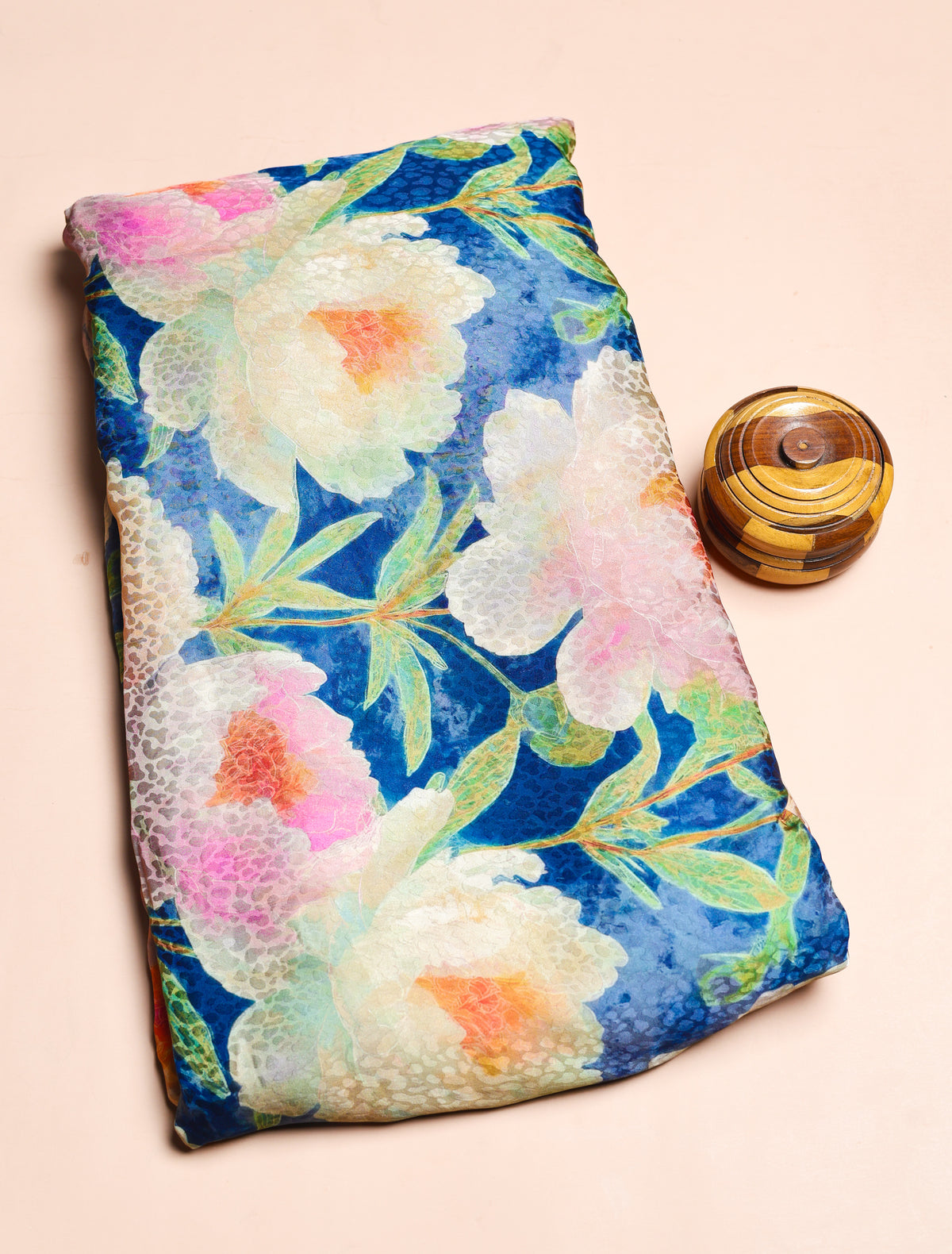 PURE CREPE SILK SELF DESIGN FABRIC - PRE-CUT 4 MTRS PIECE