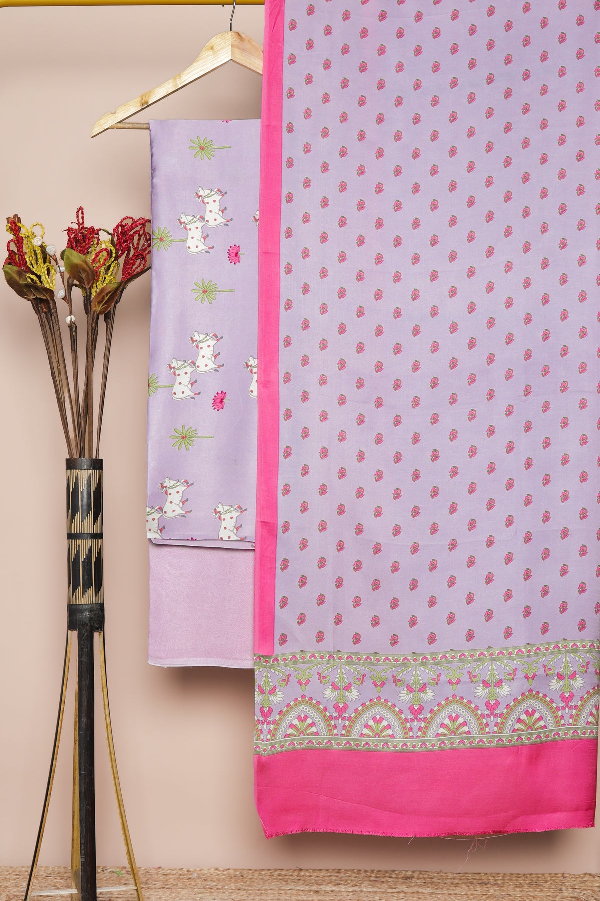 MODAL SILK PICHWAI SUIT SET
