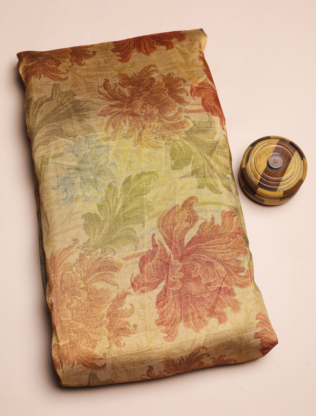 BEMBERG TISSUE SILK PRINTED FABRIC - PRE-CUT 4 MTRS PIECE