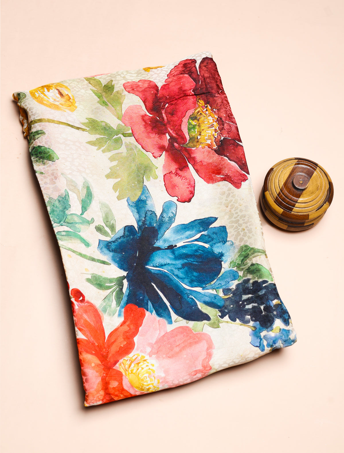 PURE CREPE SILK SELF DESIGN FABRIC - PRE-CUT 4 MTRS PIECE