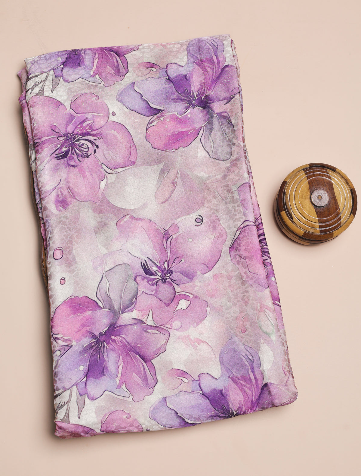 BEMBERG CHIFFON PRINTED FABRIC - PRE-CUT 4 MTRS PIECE