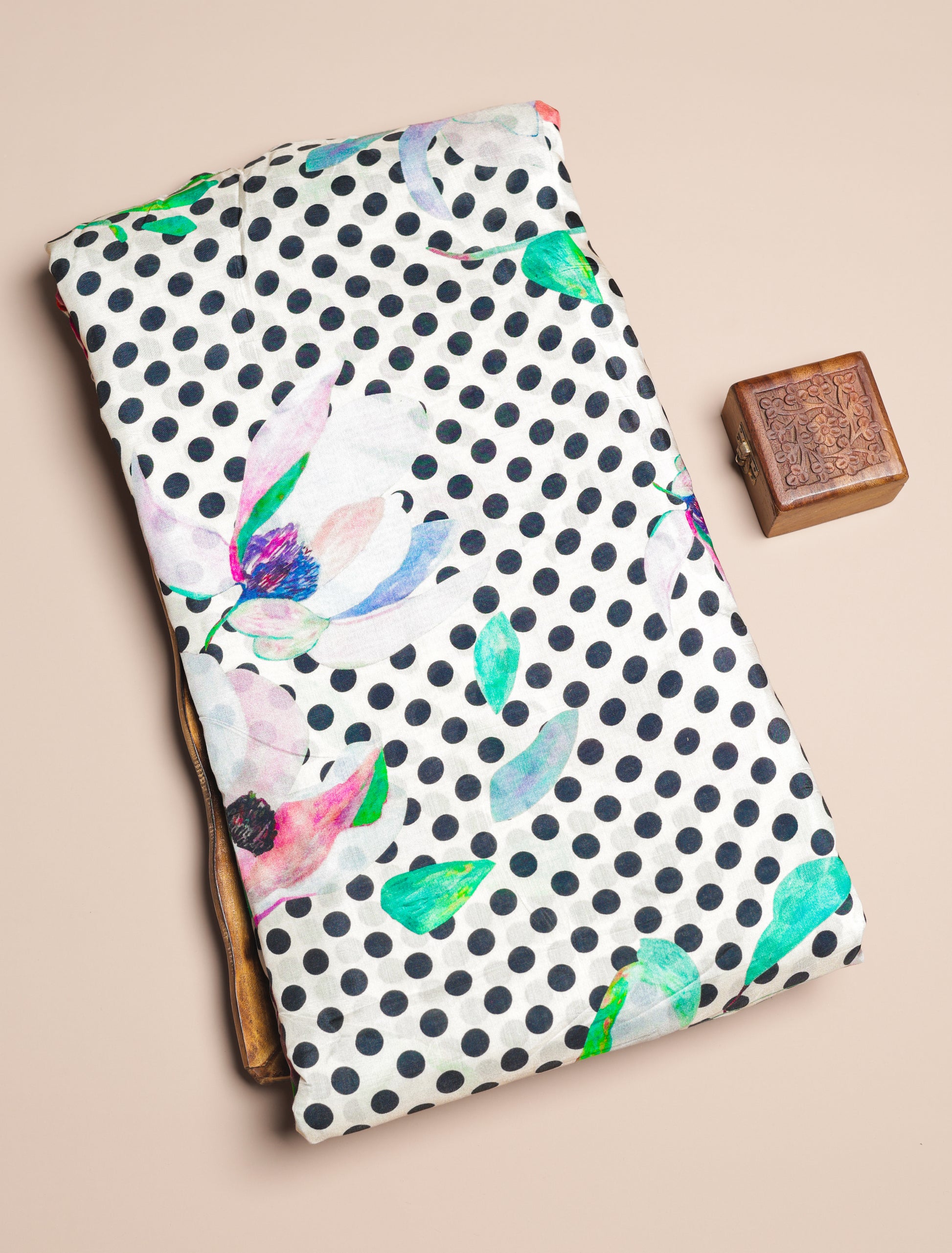 PURE BEMBERG COTTON SILK PRINTED FABRIC