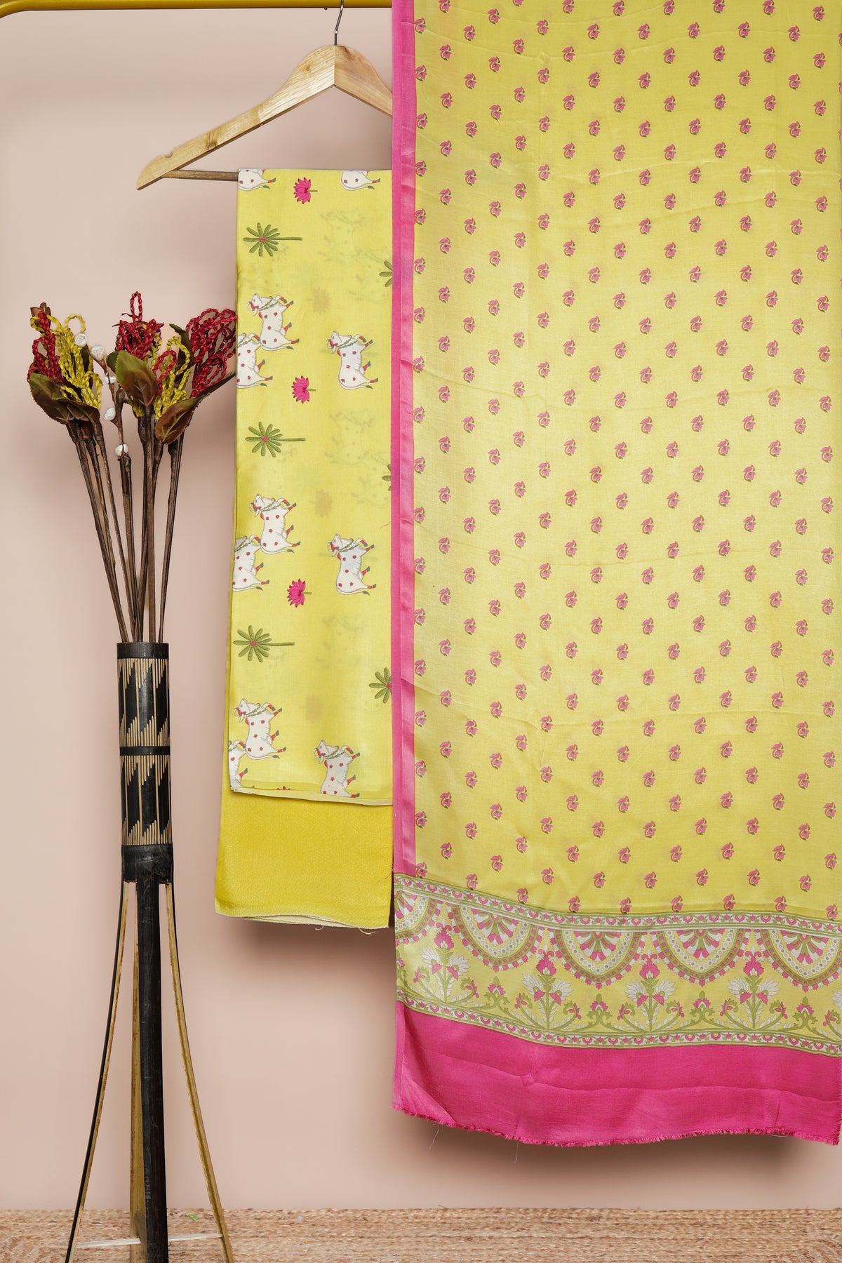 MODAL SILK PICHWAI SUIT SET