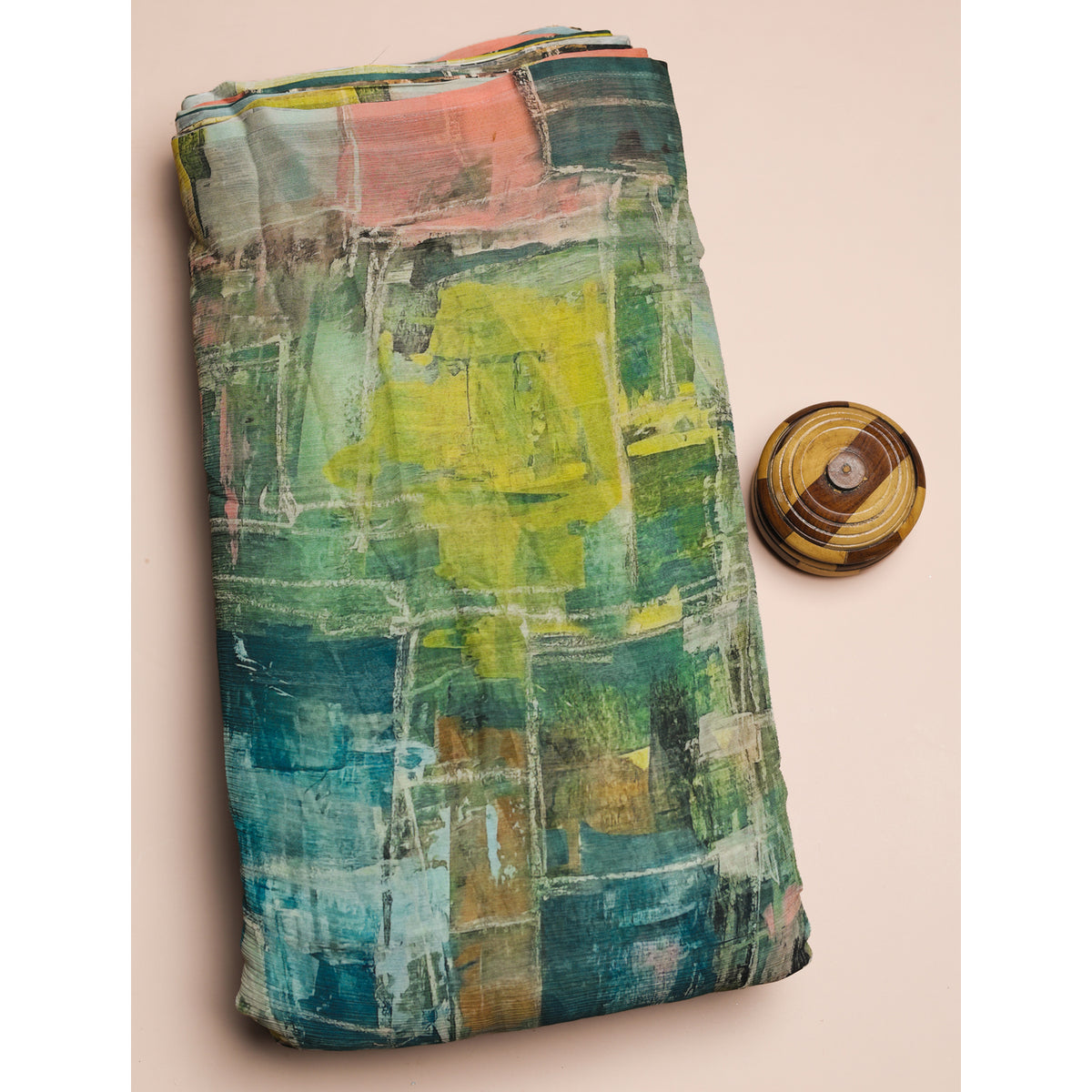 BEMBERG CHIFFON PRINTED FABRIC - PRE-CUT 4 MTRS PIECE