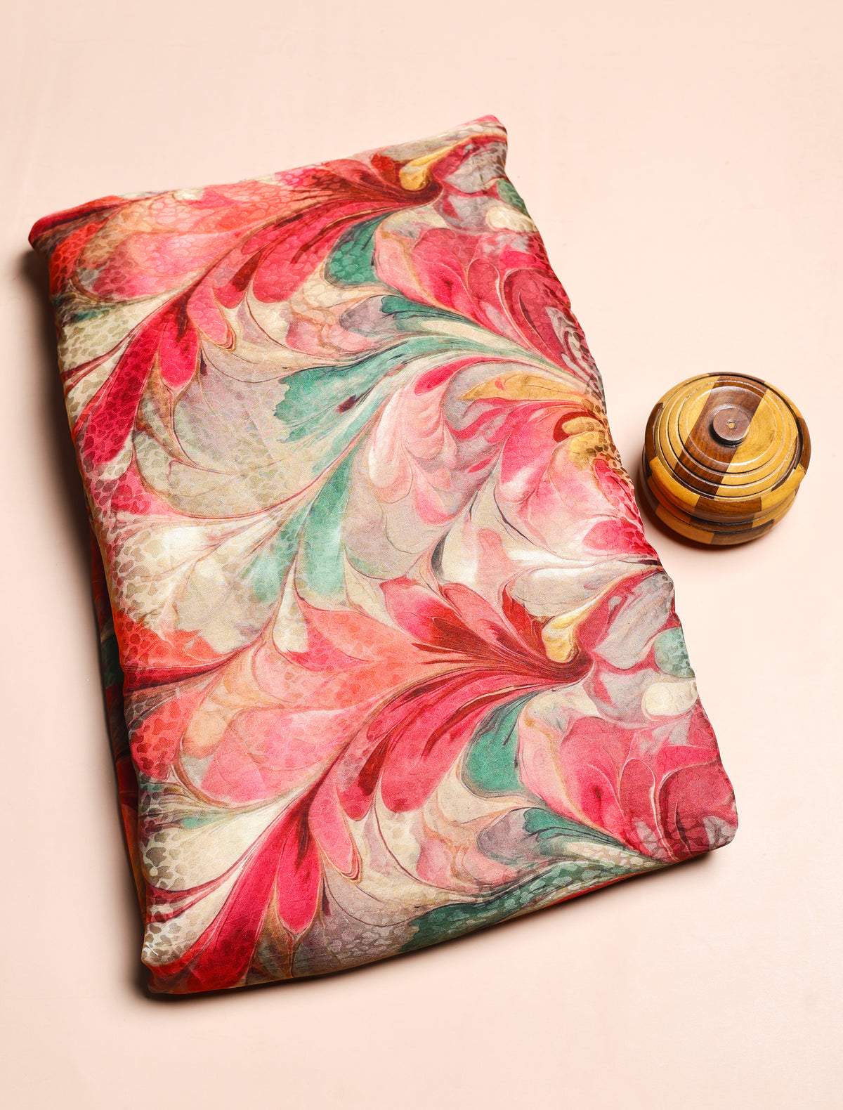 PURE CREPE SILK SELF DESIGN FABRIC - PRE-CUT 4 MTRS PIECE