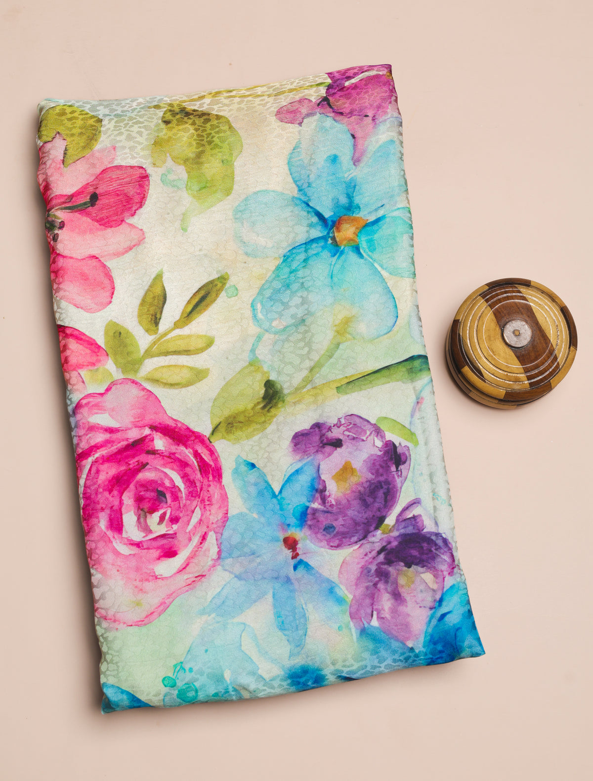 BEMBERG CHIFFON PRINTED FABRIC - PRE-CUT 4 MTRS PIECE