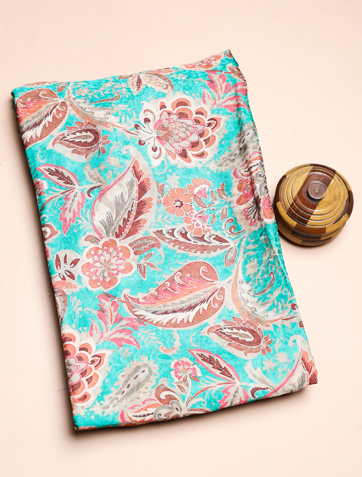 PURE CREPE SILK SELF DESIGN FABRIC - PRE-CUT 4 MTRS PIECE