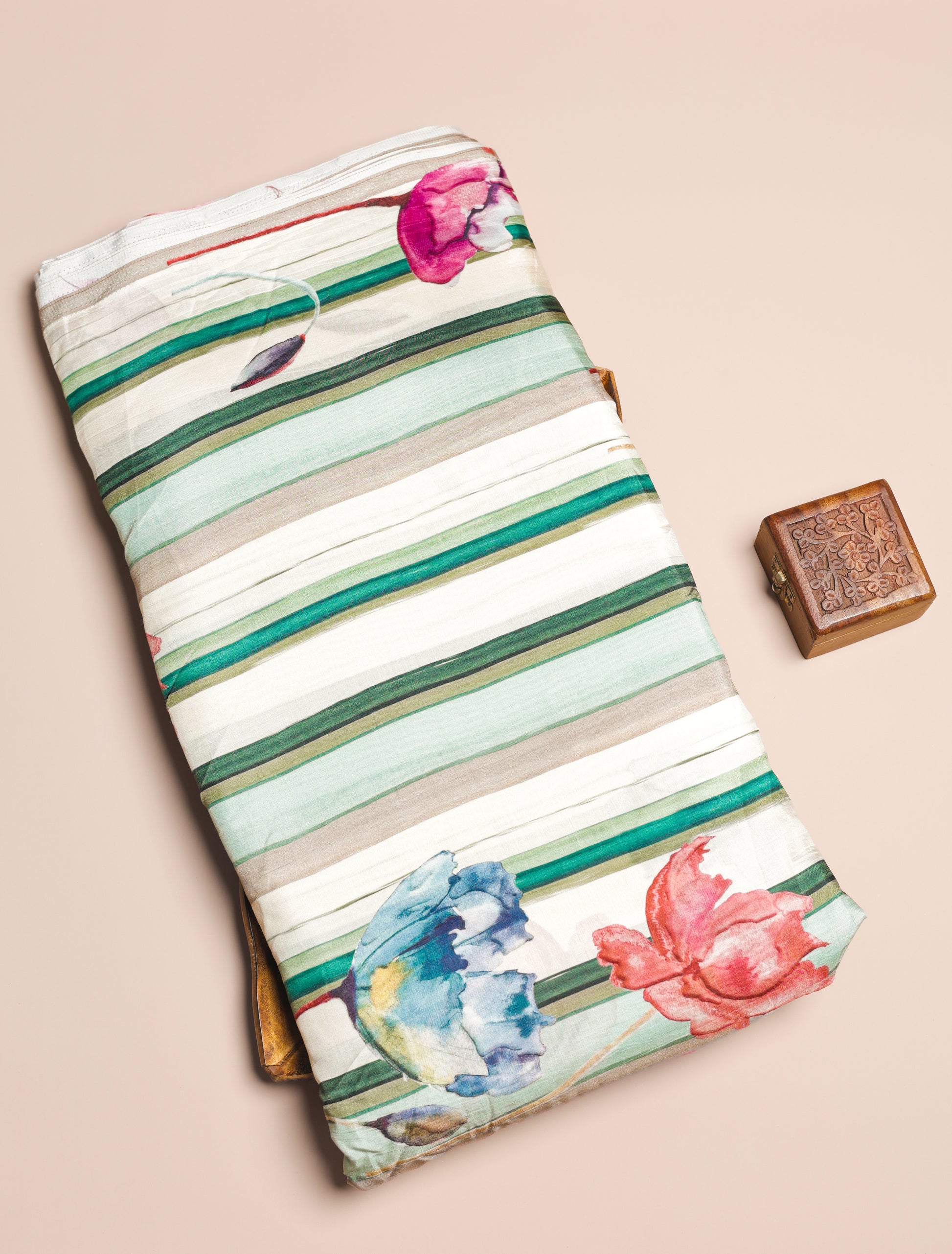 PURE BEMBERG COTTON SILK PRINTED FABRIC