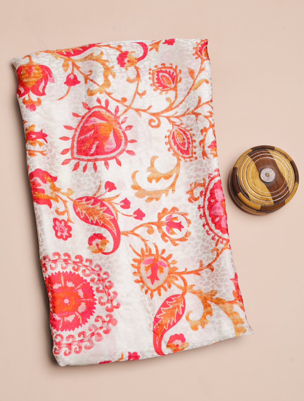 BEMBERG CHIFFON PRINTED FABRIC - PRE-CUT 4 MTRS PIECE