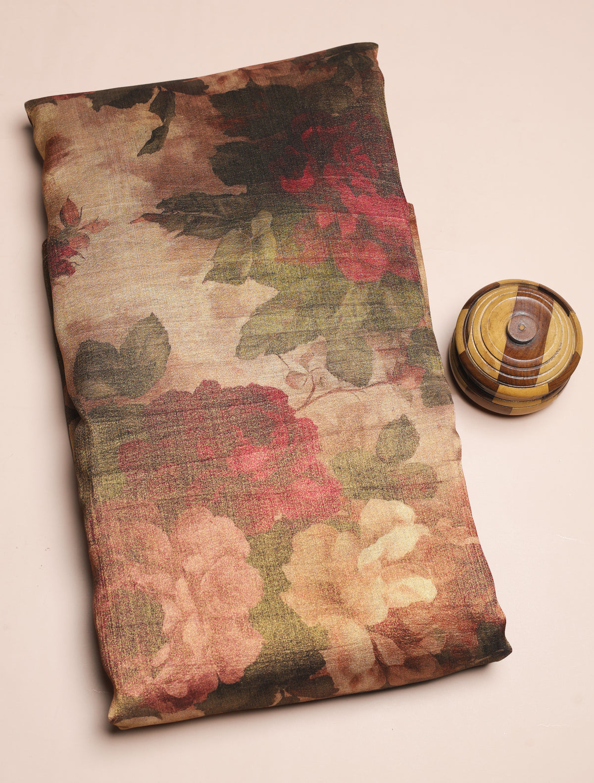 BEMBERG TISSUE SILK PRINTED FABRIC - PRE-CUT 4 MTRS PIECE