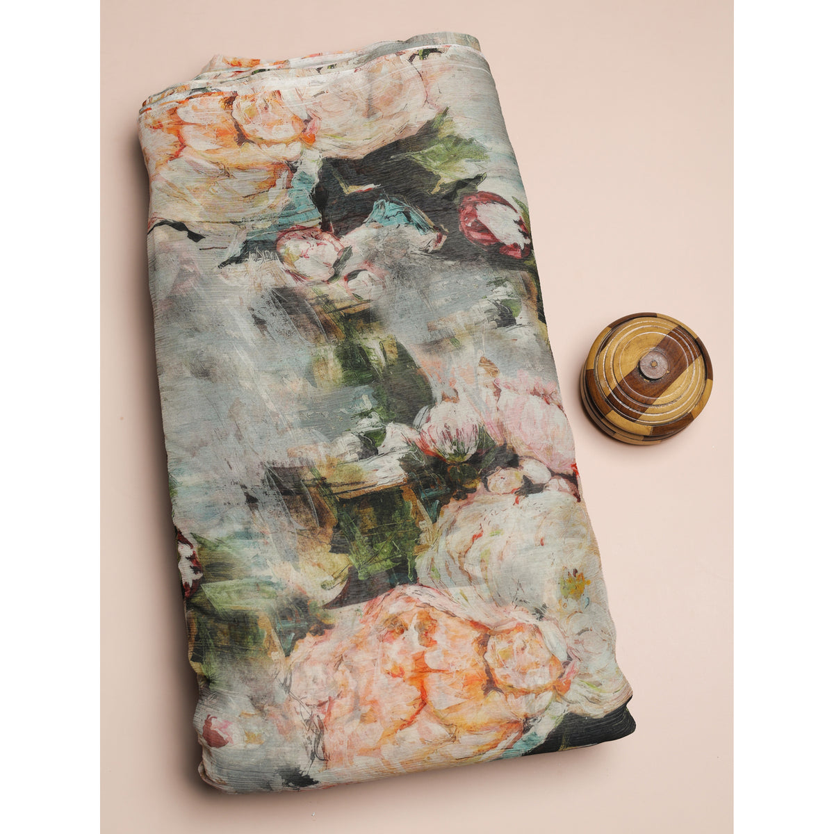 BEMBERG CHIFFON PRINTED FABRIC - PRE-CUT 4 MTRS PIECE