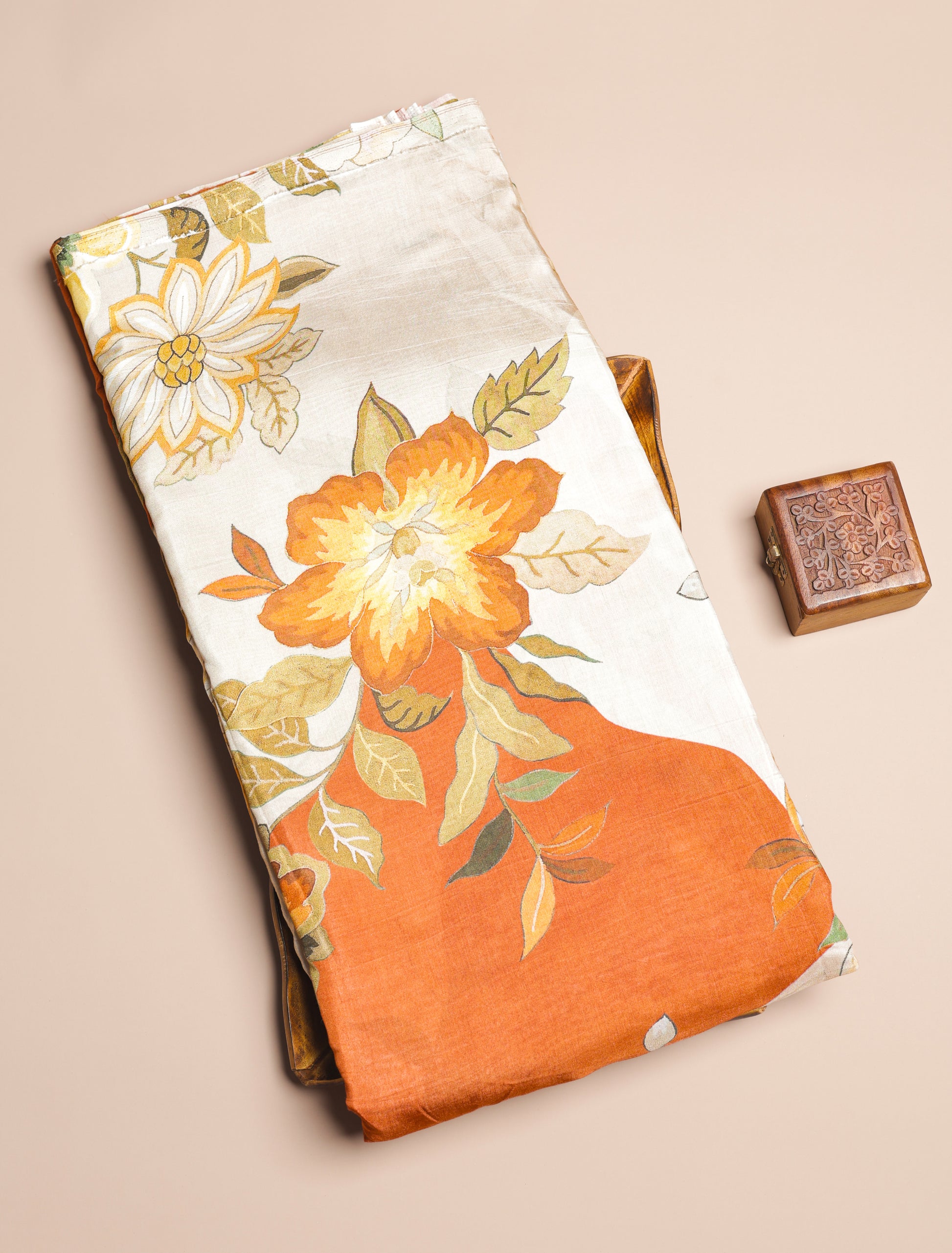 PURE BEMBERG COTTON SILK PRINTED FABRIC