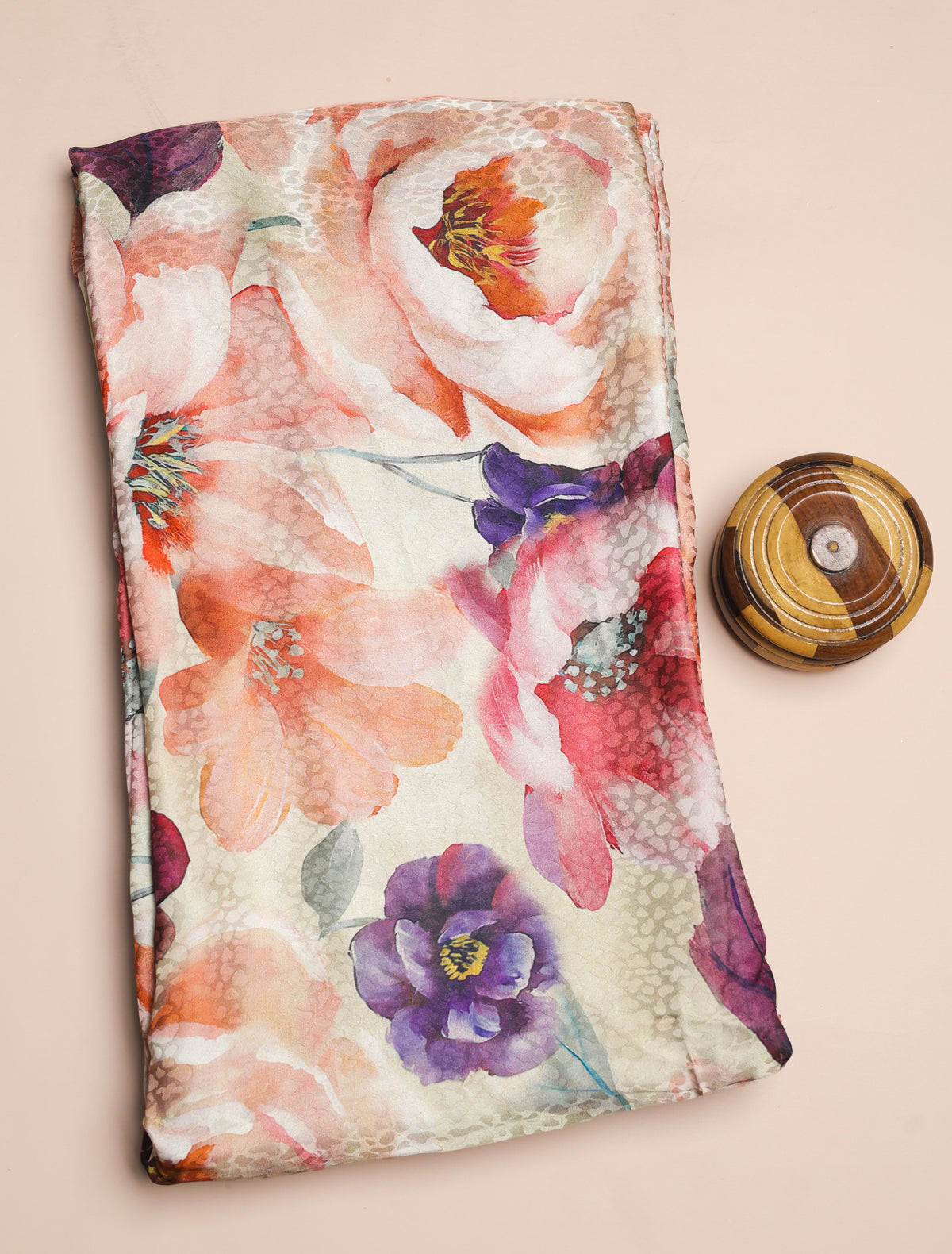 BEMBERG CHIFFON PRINTED FABRIC - PRE-CUT 4 MTRS PIECE