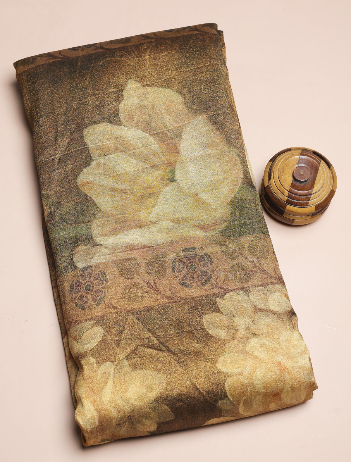 BEMBERG TISSUE SILK PRINTED FABRIC - PRE-CUT 4 MTRS PIECE