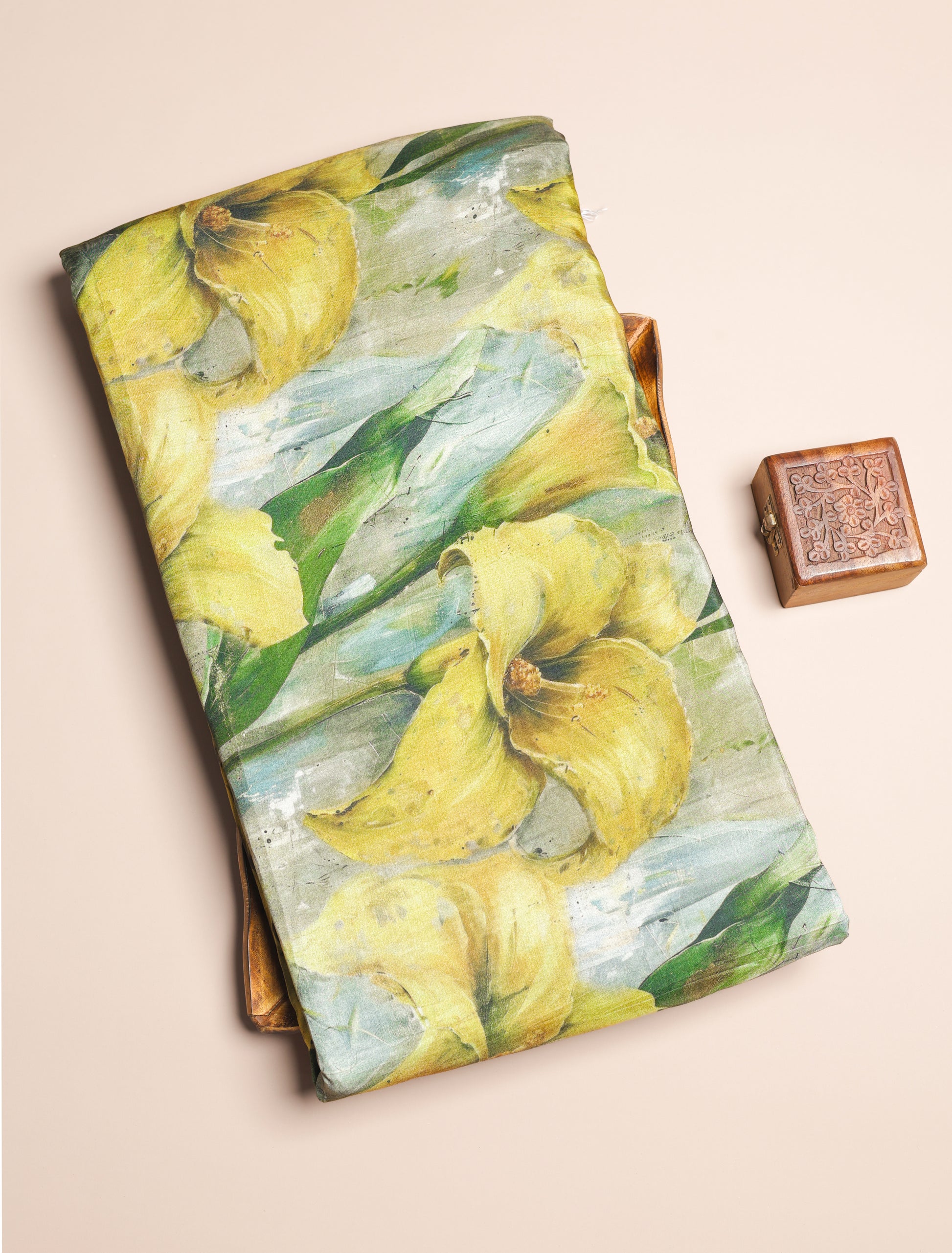 PURE BEMBERG COTTON SILK PRINTED FABRIC