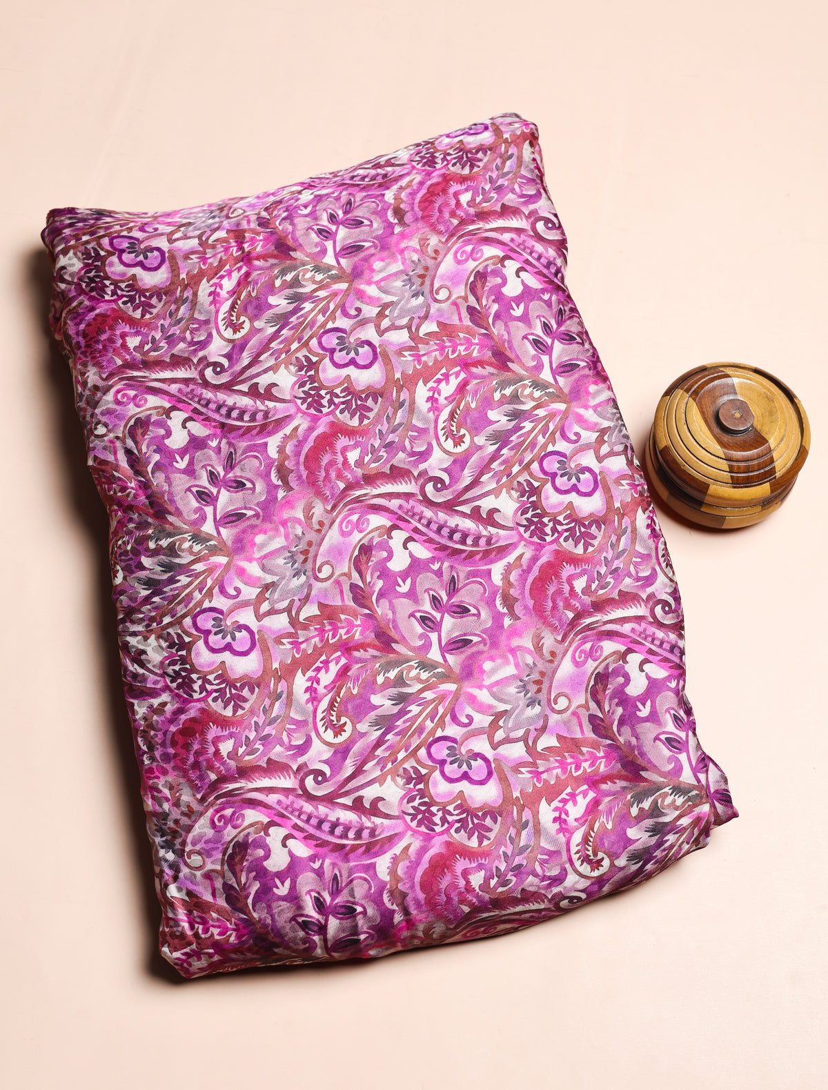 PURE CREPE SILK SELF DESIGN FABRIC - PRE-CUT 4 MTRS PIECE
