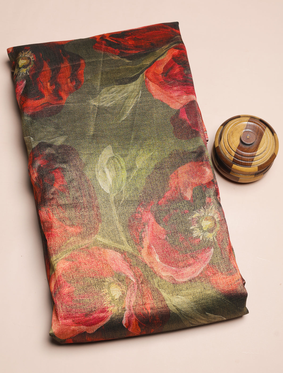 BEMBERG TISSUE SILK PRINTED FABRIC - PRE-CUT 4 MTRS PIECE