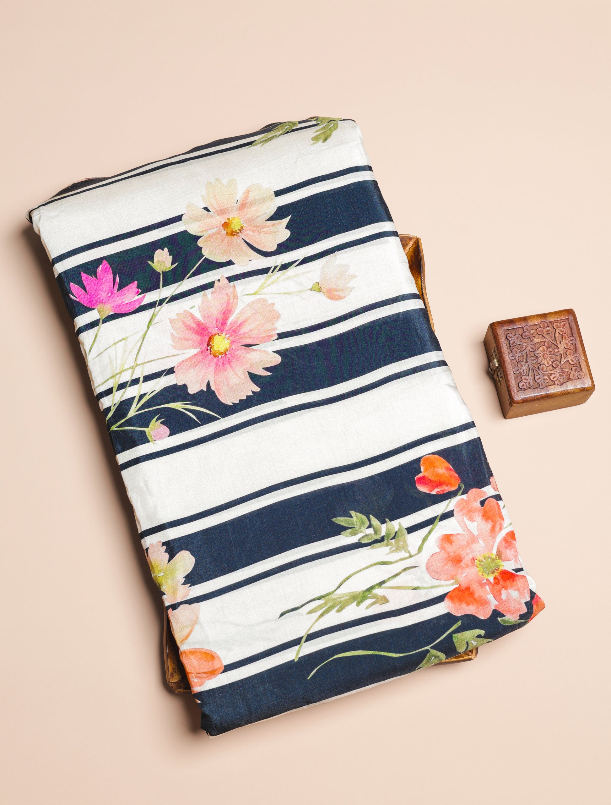 PURE BEMBERG COTTON SILK PRINTED FABRIC