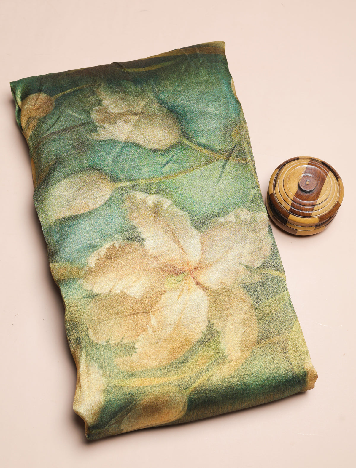 BEMBERG TISSUE SILK PRINTED FABRIC - PRE-CUT 4 MTRS PIECE