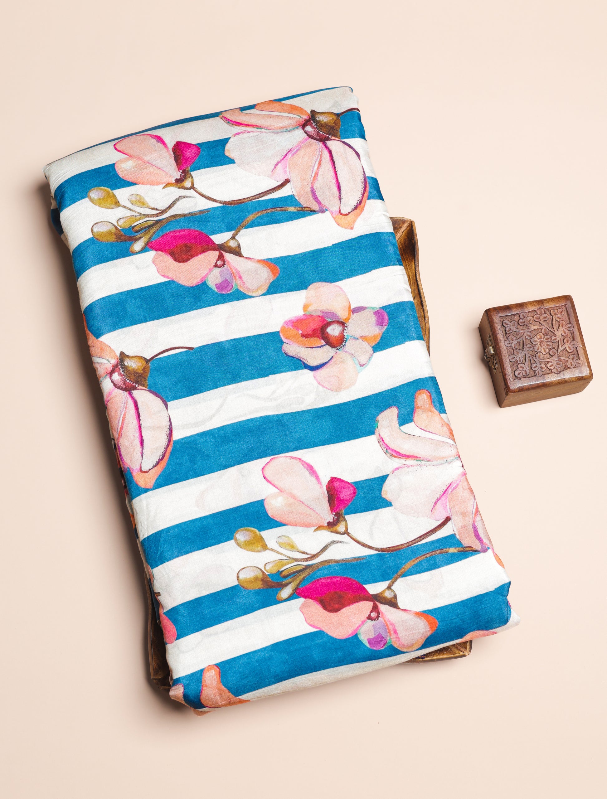 PURE BEMBERG COTTON SILK PRINTED FABRIC