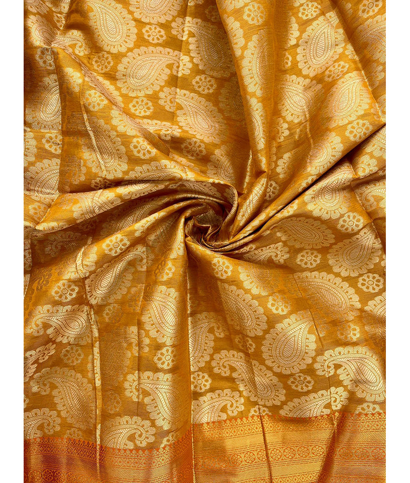 Silk tissue border fabric