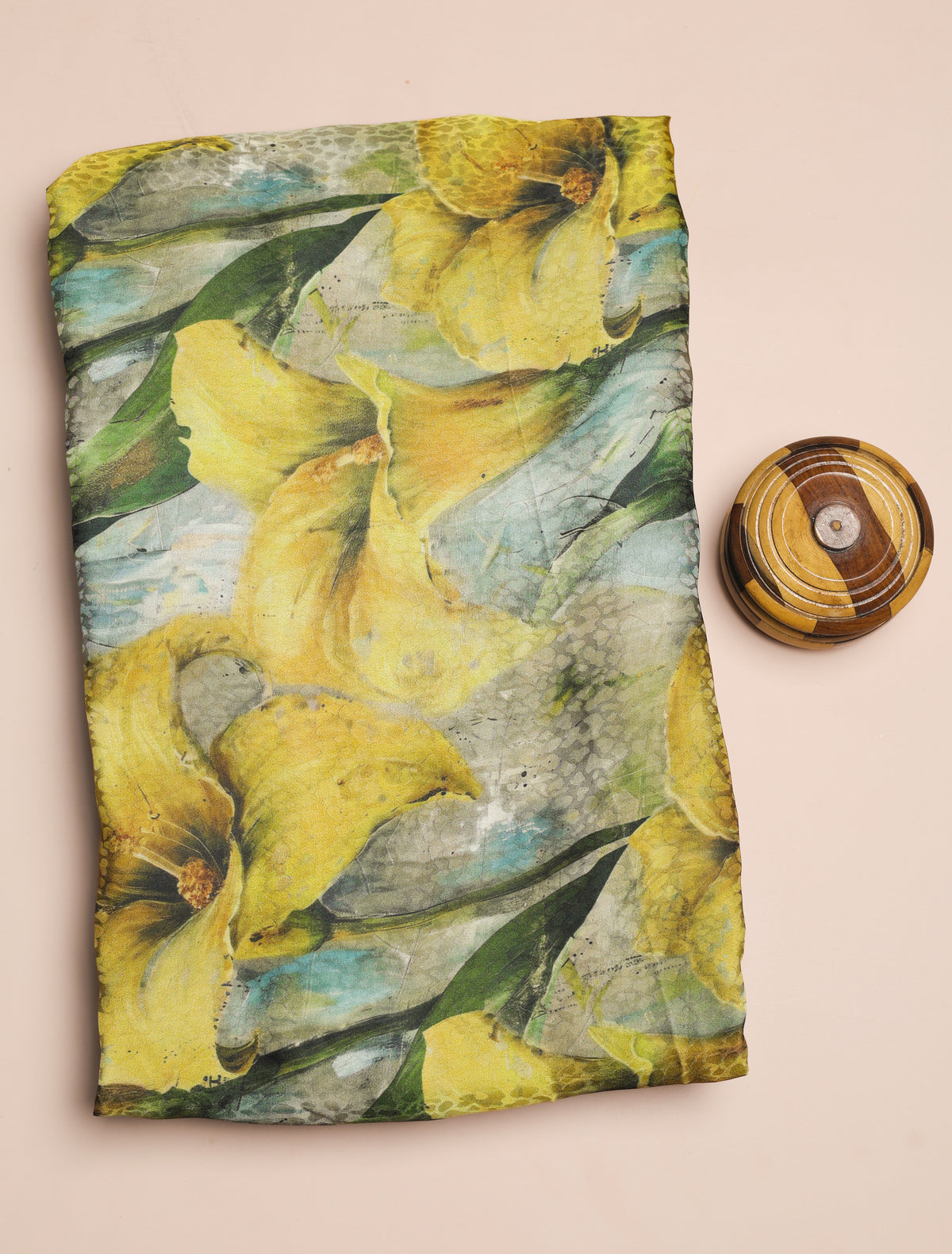 BEMBERG CHIFFON PRINTED FABRIC - PRE-CUT 4 MTRS PIECE