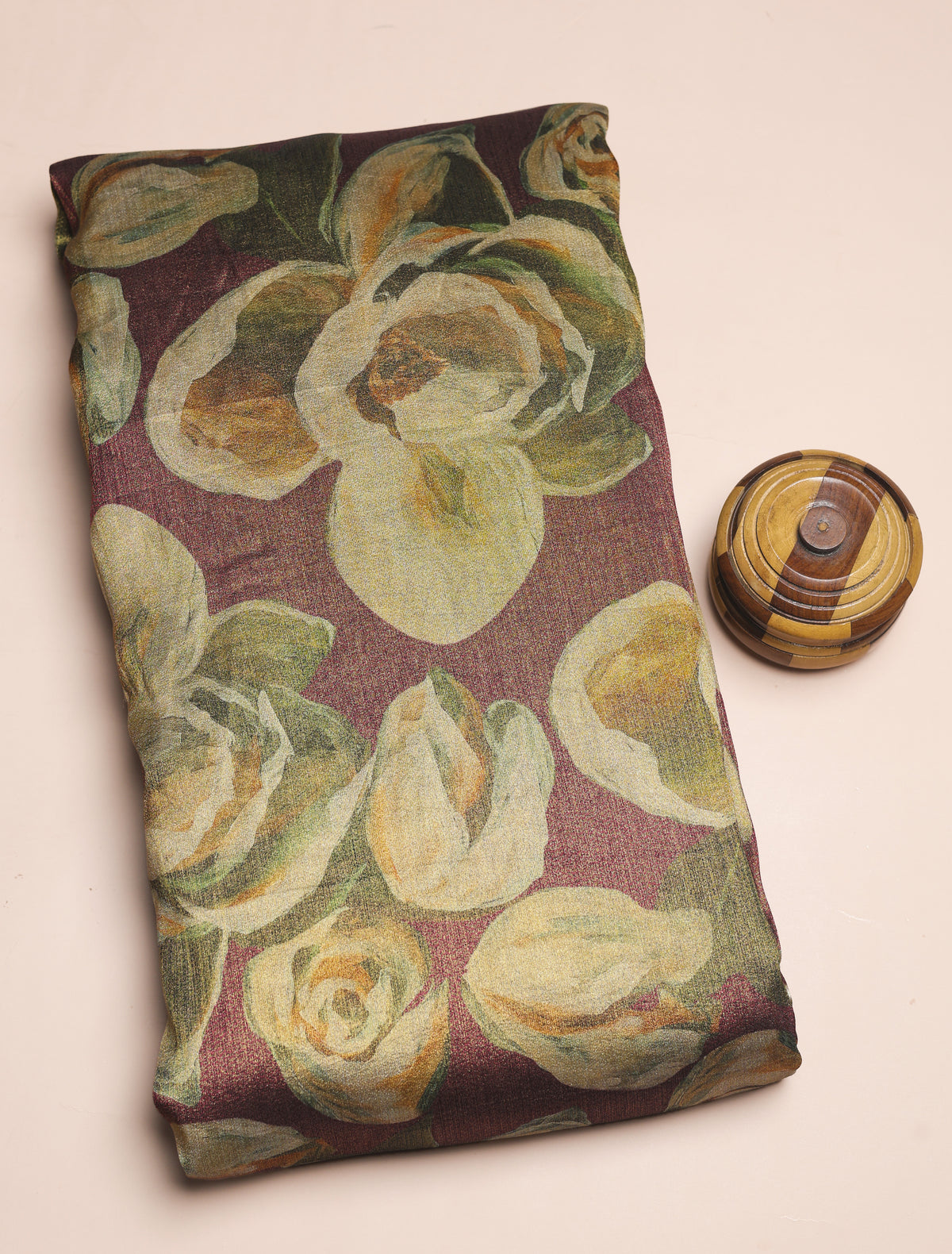 BEMBERG TISSUE SILK PRINTED FABRIC - PRE-CUT 4 MTRS PIECE