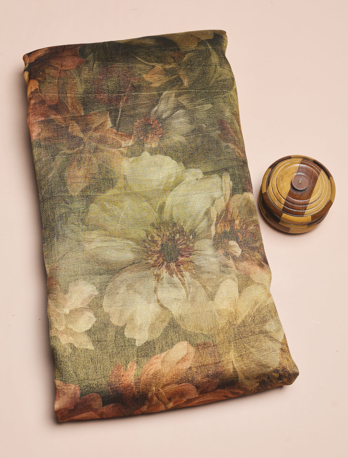 BEMBERG TISSUE SILK PRINTED FABRIC - PRE-CUT 4 MTRS PIECE