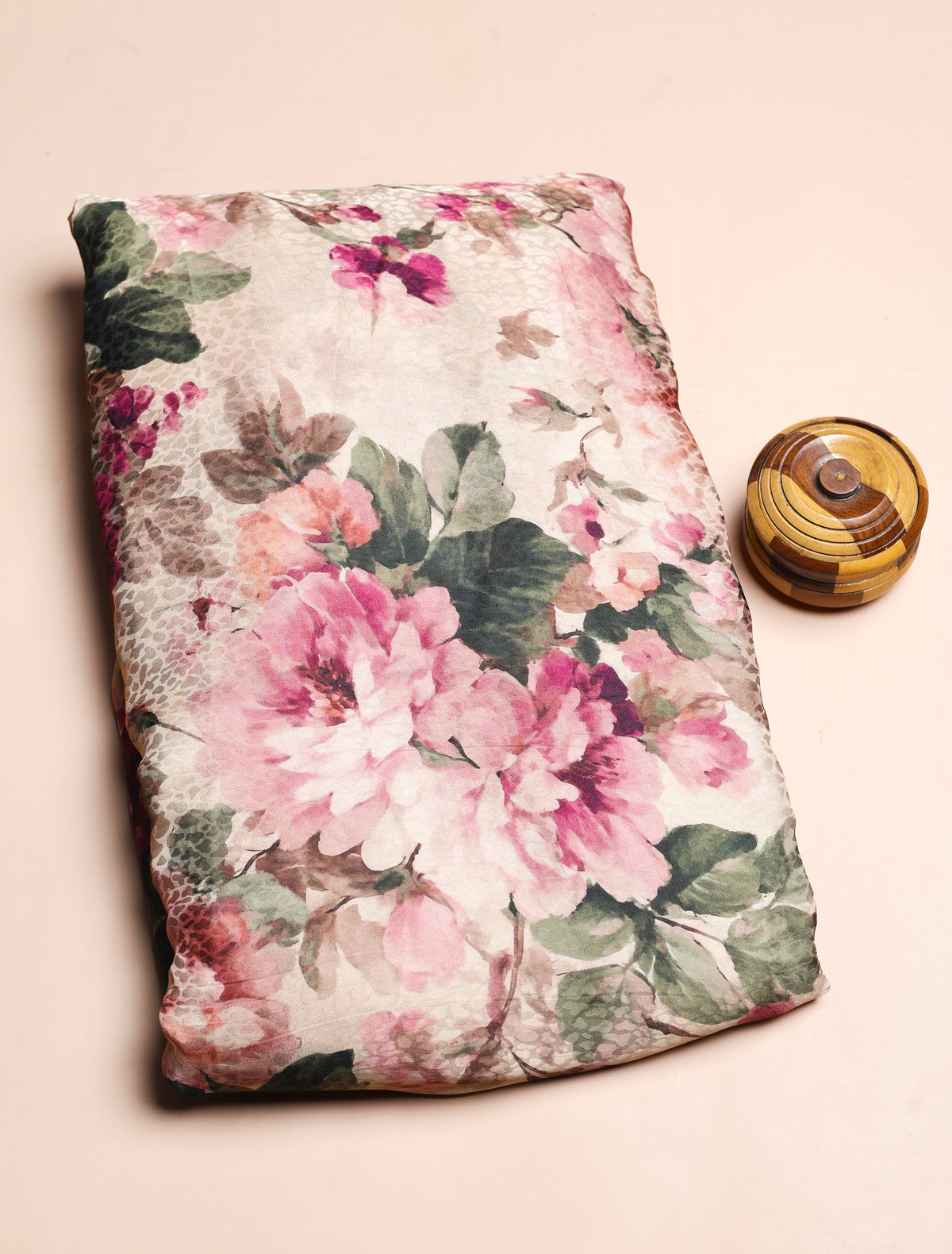 PURE CREPE SILK SELF DESIGN FABRIC - PRE-CUT 4 MTRS PIECE