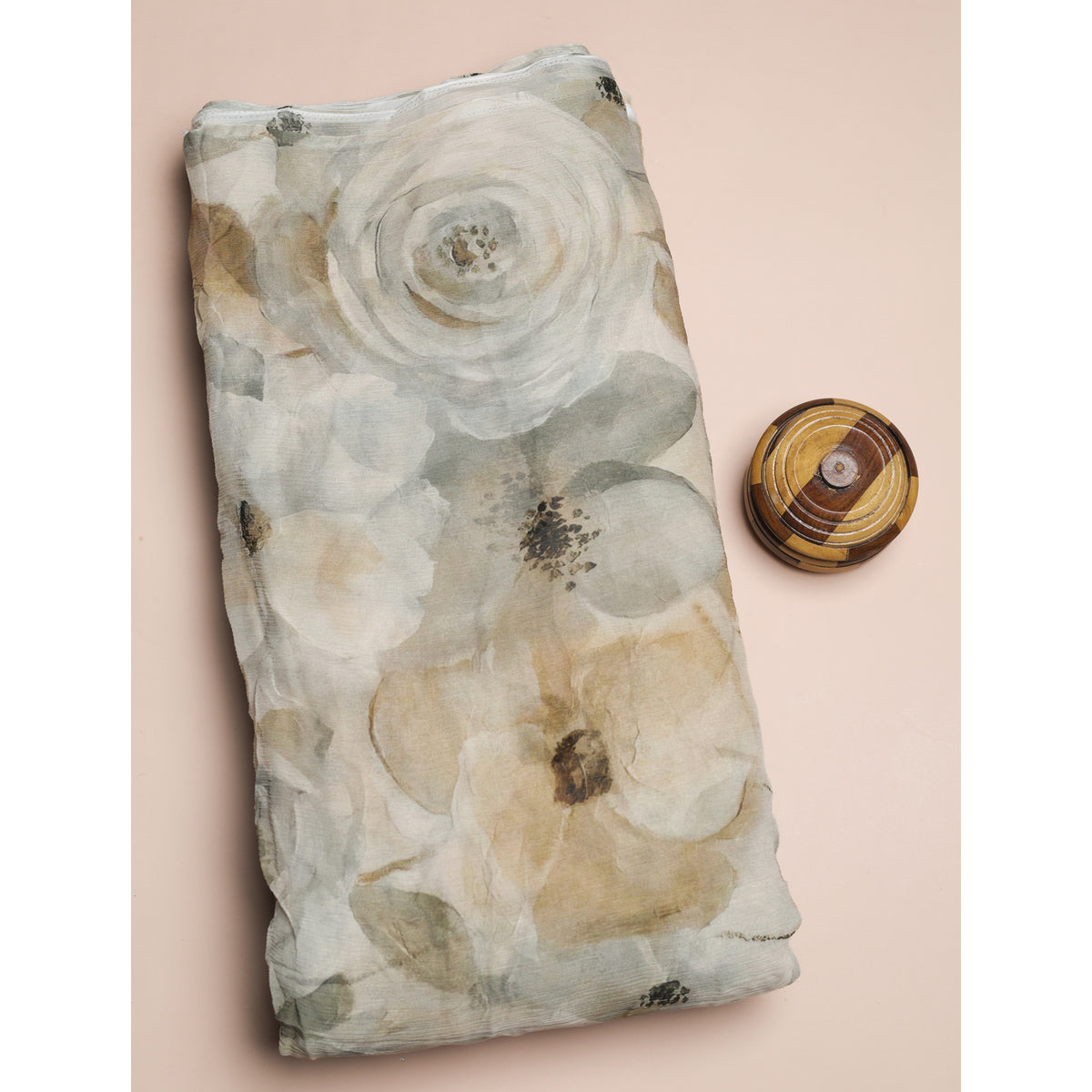 BEMBERG CHIFFON PRINTED FABRIC - PRE-CUT 4 MTRS PIECE