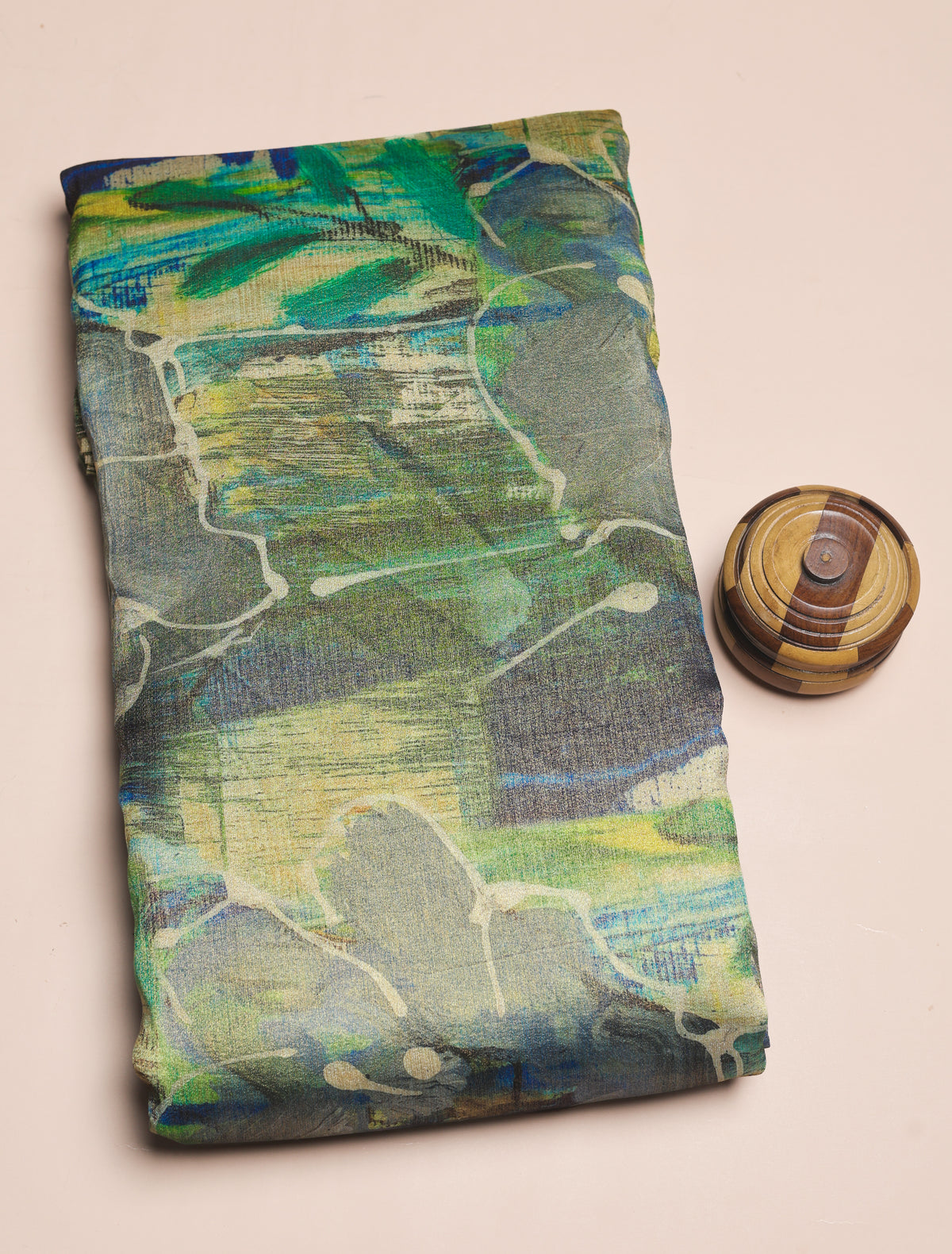 BEMBERG TISSUE SILK PRINTED FABRIC - PRE-CUT 4 MTRS PIECE