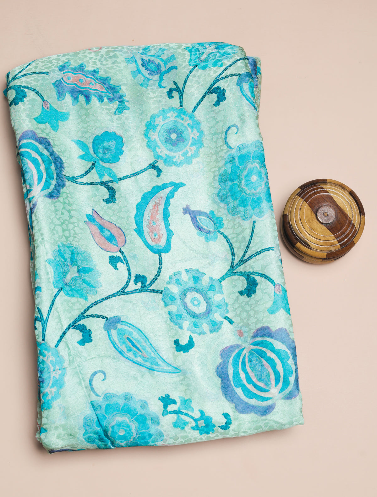 BEMBERG CHIFFON PRINTED FABRIC - PRE-CUT 4 MTRS PIECE