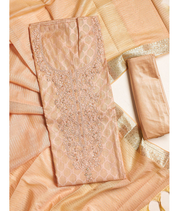 malai chanderi embroidery suit set