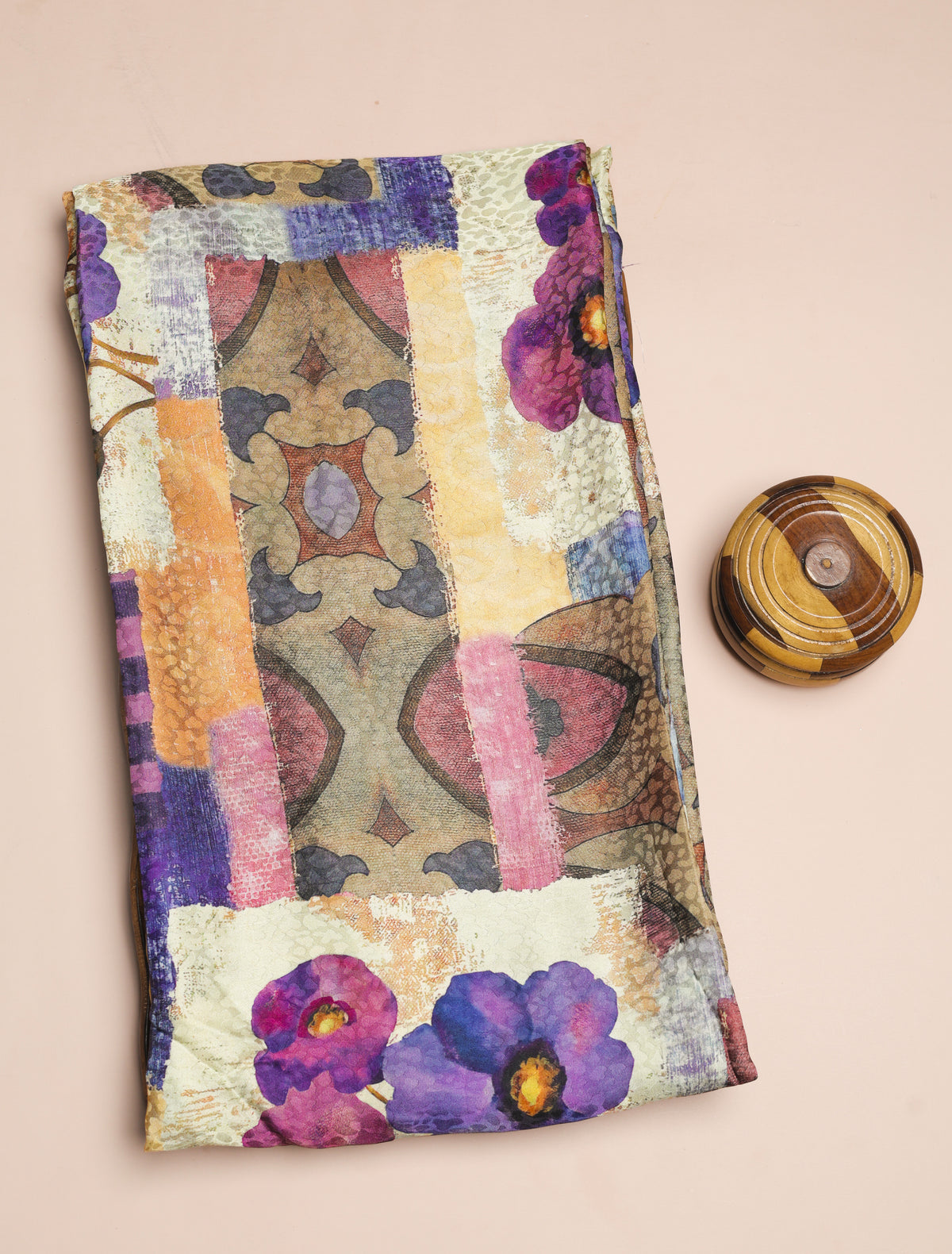 BEMBERG CHIFFON PRINTED FABRIC - PRE-CUT 4 MTRS PIECE