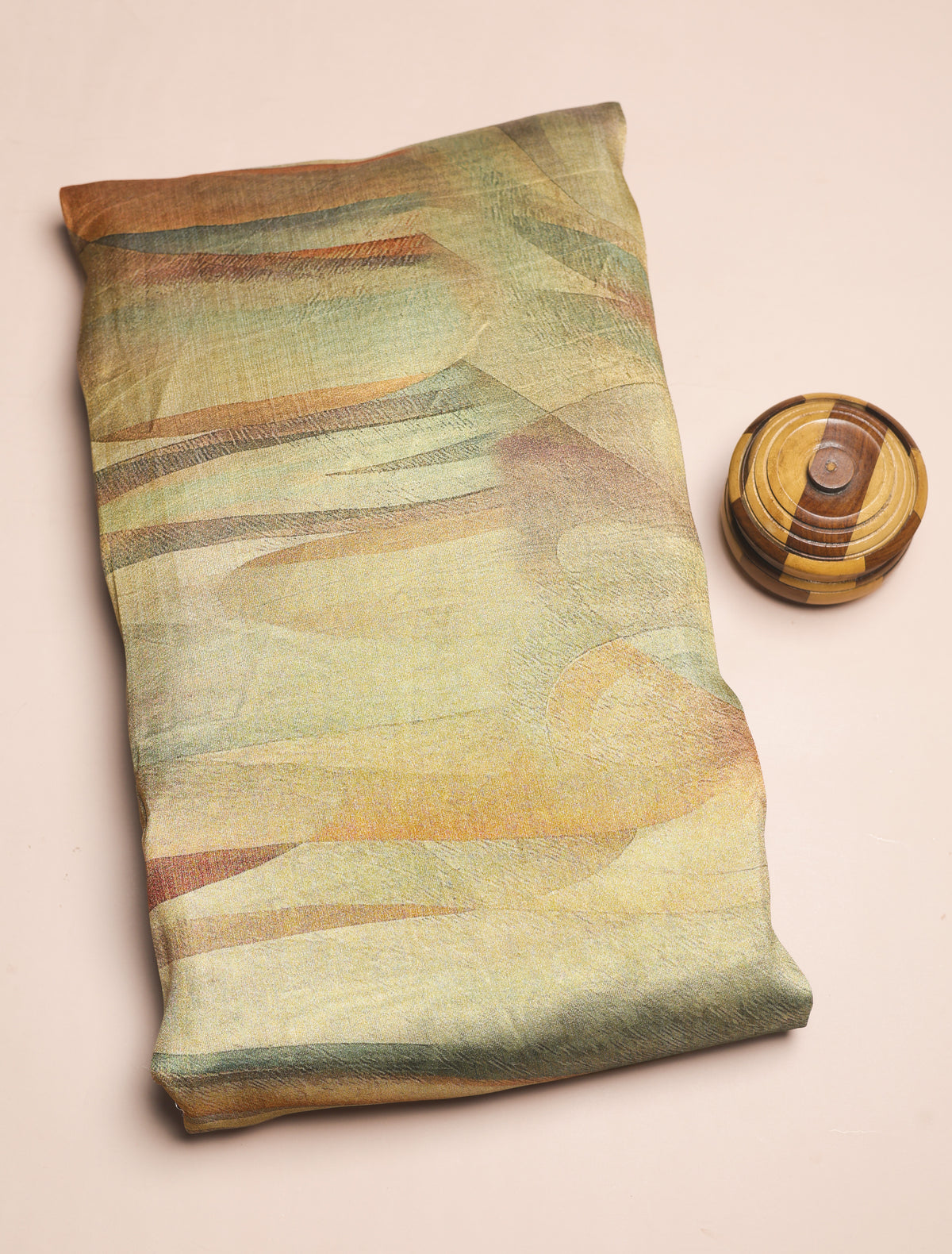 BEMBERG TISSUE SILK PRINTED FABRIC - PRE-CUT 4 MTRS PIECE