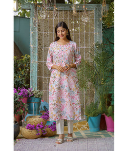 COTTON LINEN KURTI