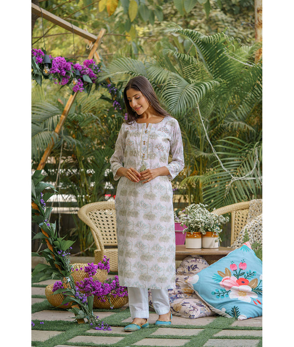 COTTON LINEN KURTI