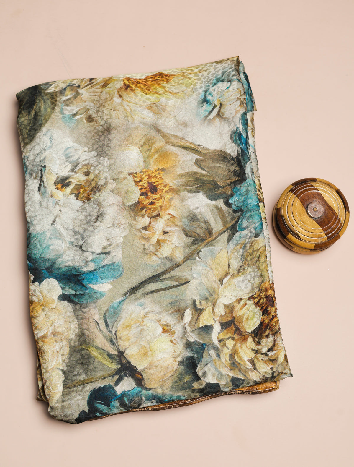 BEMBERG CHIFFON PRINTED FABRIC - PRE-CUT 4 MTRS PIECE