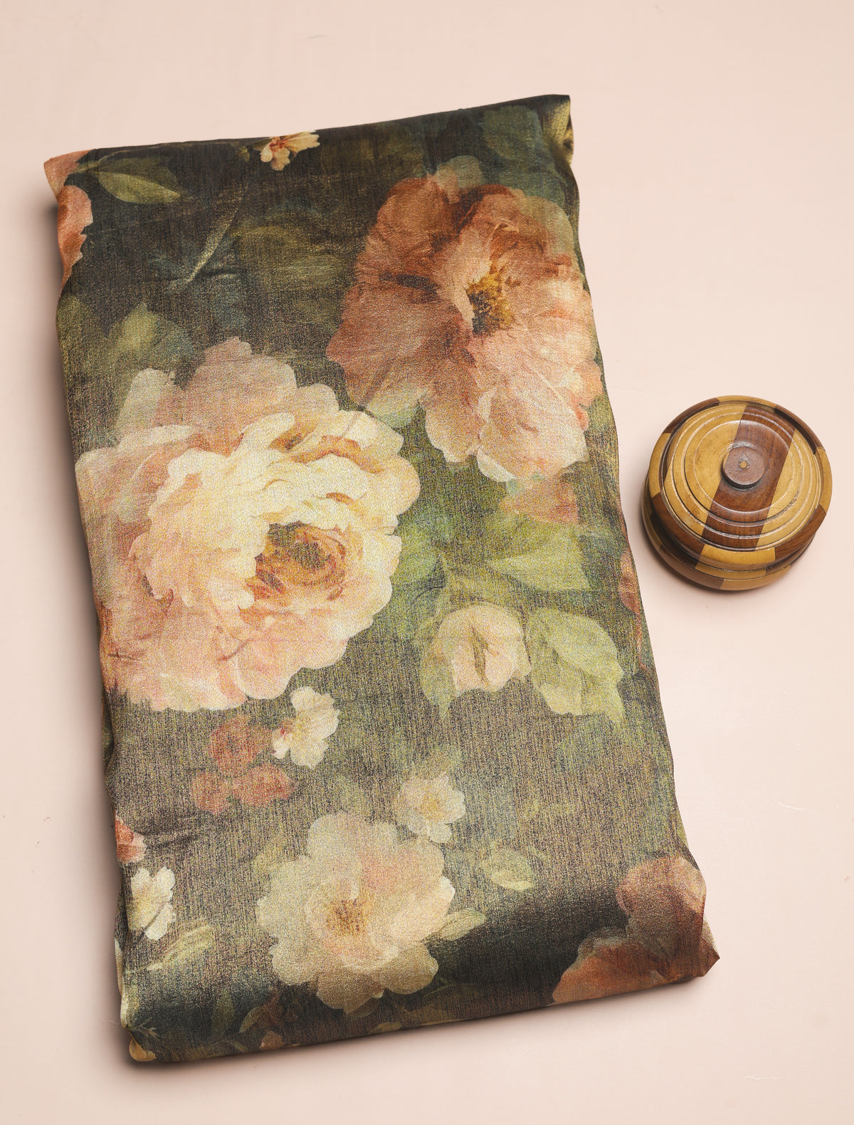 BEMBERG TISSUE SILK PRINTED FABRIC - PRE-CUT 4 MTRS PIECE