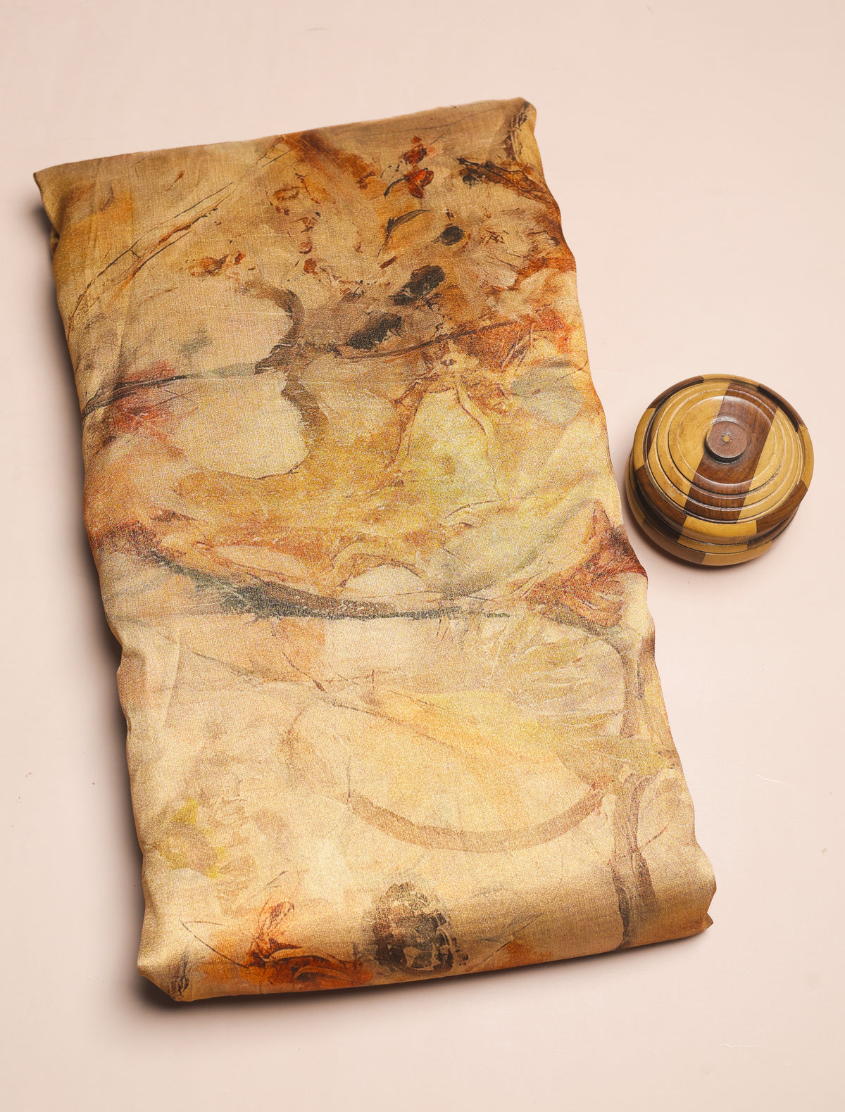 BEMBERG TISSUE SILK PRINTED FABRIC - PRE-CUT 4 MTRS PIECE